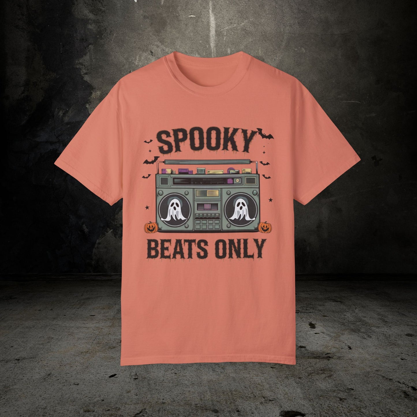 Halloween Spooky Beats Only Retro Boom Box Ghost Party T-Shirt, Vintage Halloween Music Tee, Funny Halloween Costume Shirt