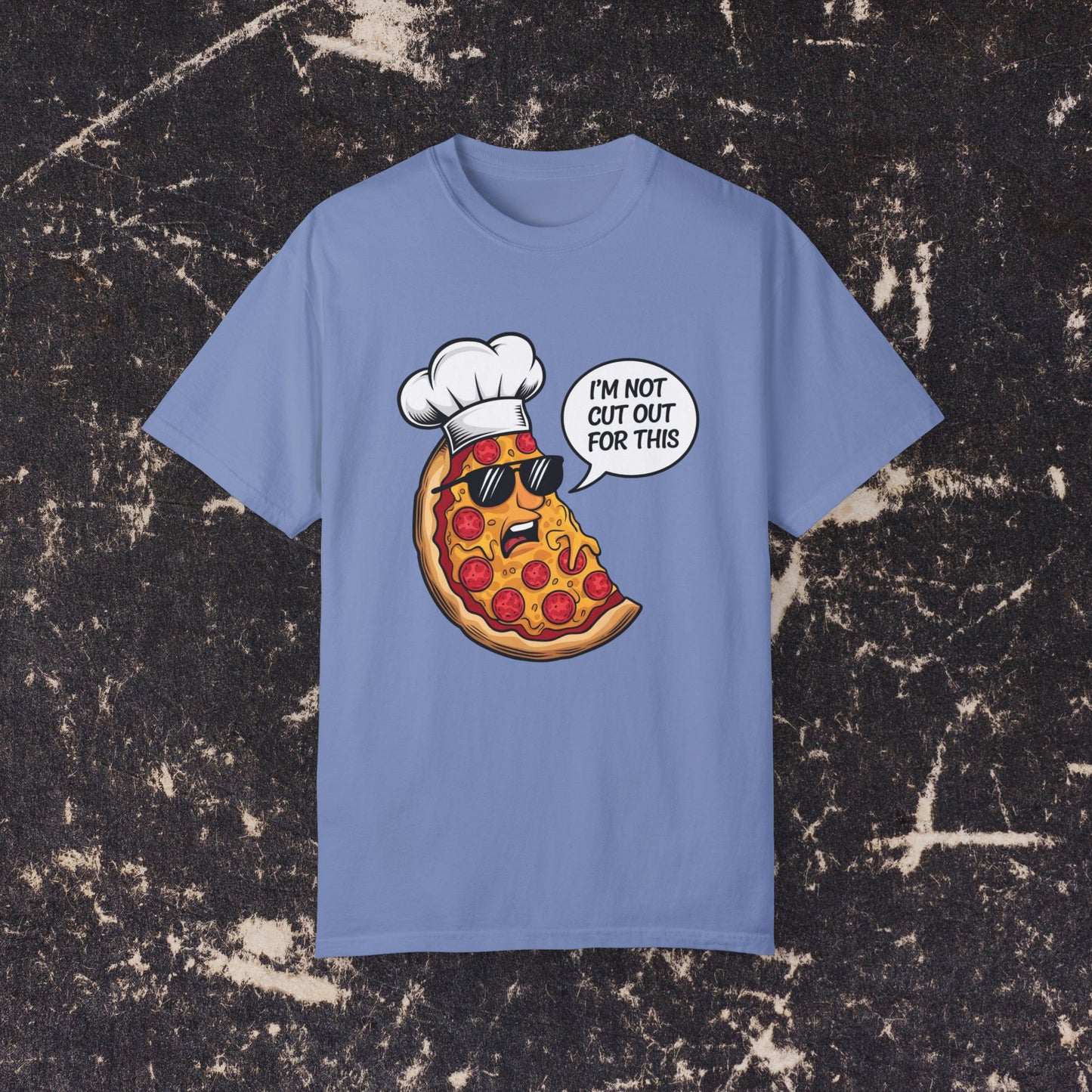 Funny Pizza Slice T-Shirt, Cool Chef Pizza Graphic Tee, Humorous Food Lover Shirt, I'm Not Cut Out For This, Unique Pizza Apparel