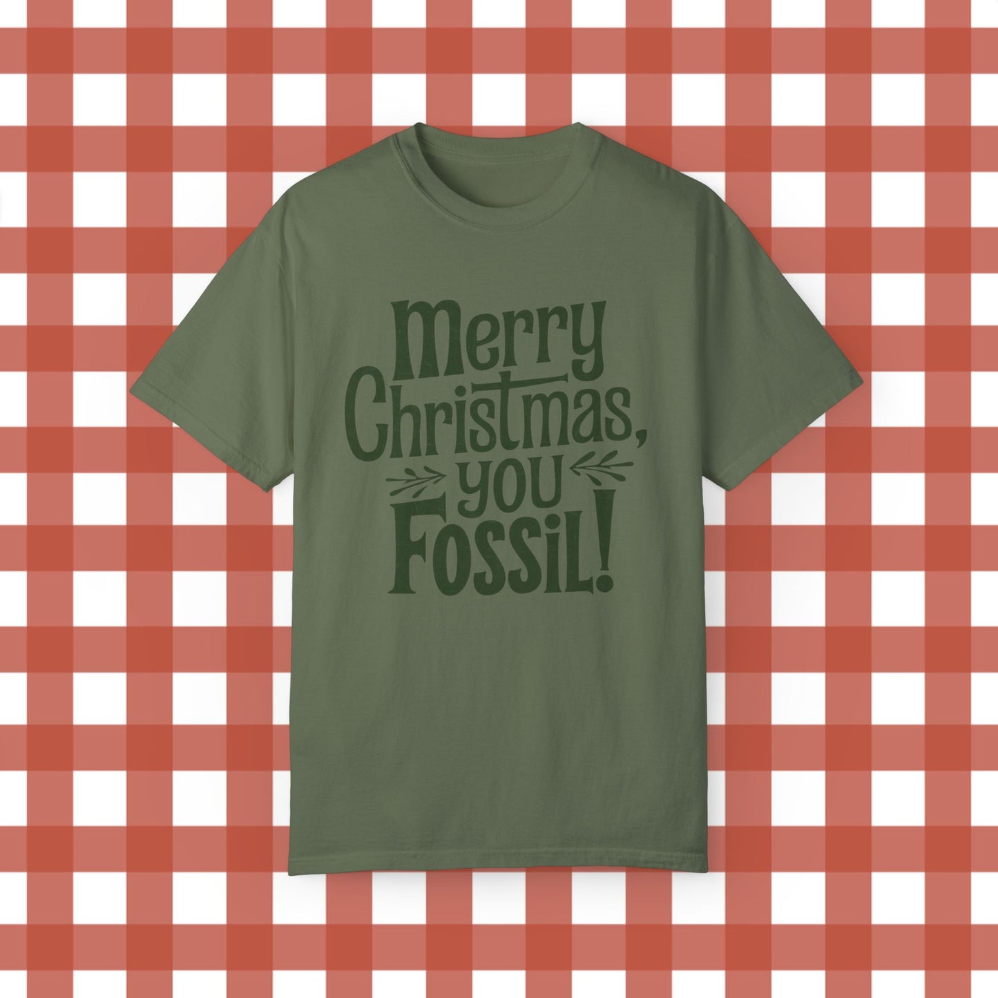 Merry Christmas You Fossil T-Shirt, Funny Holiday T-Shirt, Christmas Novelty Gift, Unique Christmas Graphic Tee, Fun Xmas Shirt