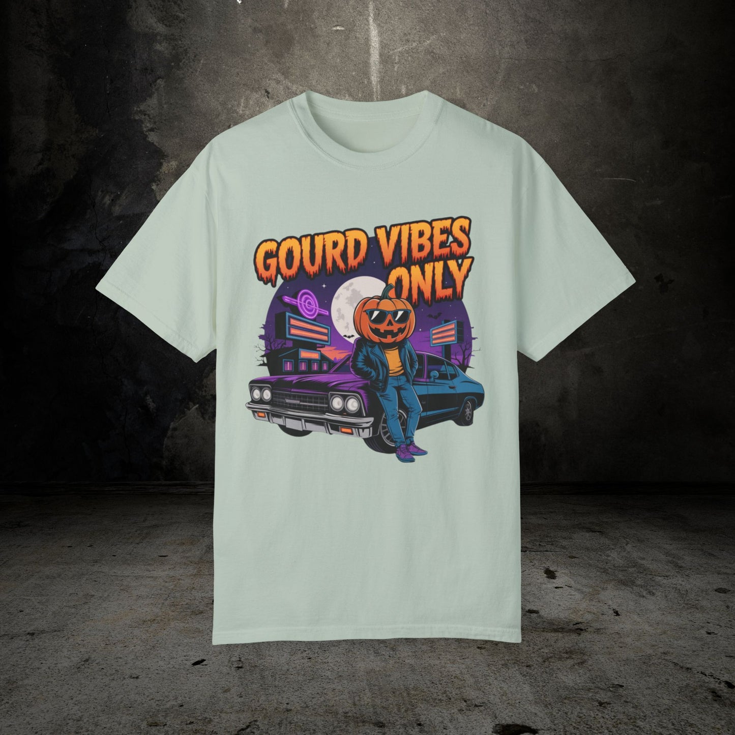 Gourd Vibes Only Halloween T-Shirt, Retro Halloween Pumpkin Shirt, Spooky Season Graphic Tee, Funny Halloween Party Shirt