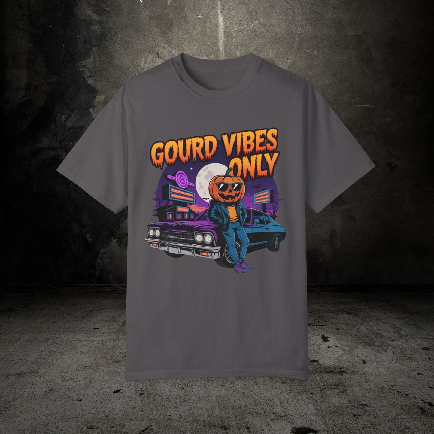 Gourd Vibes Only Halloween T-Shirt, Retro Halloween Pumpkin Shirt, Spooky Season Graphic Tee, Funny Halloween Party Shirt