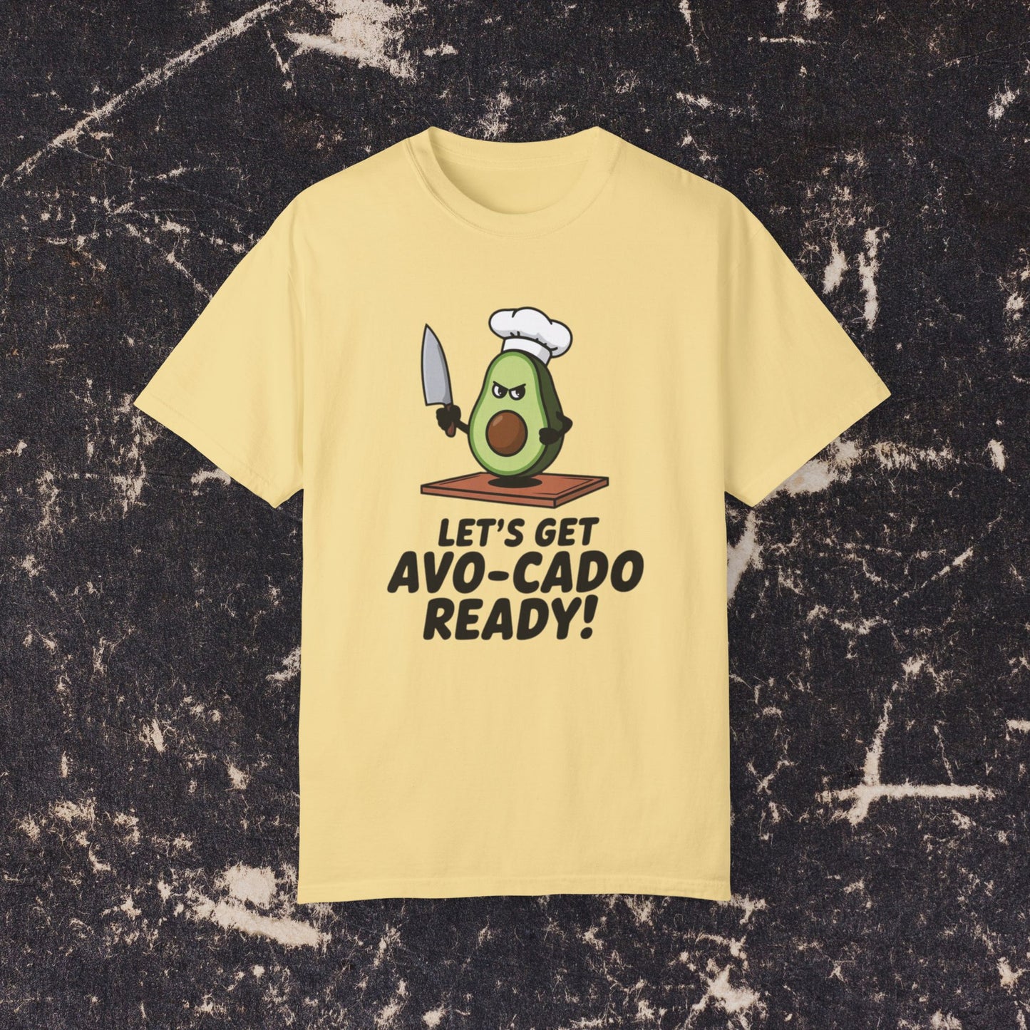 Funny Avocado Kitchen T-Shirt, Let's Get Avo-Cado Ready Tee, Chef Avocado Graphic Tee, Culinary Humor Shirt, Novelty Cooking Shirt