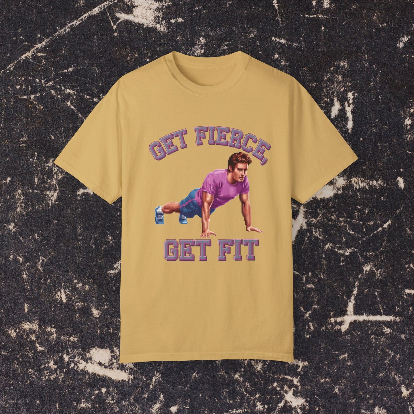 Get Fierce Get Fit T-shirt, Fitness Motivation Tee, Workout Graphic Shirt, Exercise Enthusiast Gift, Active Lifestyle Apparel