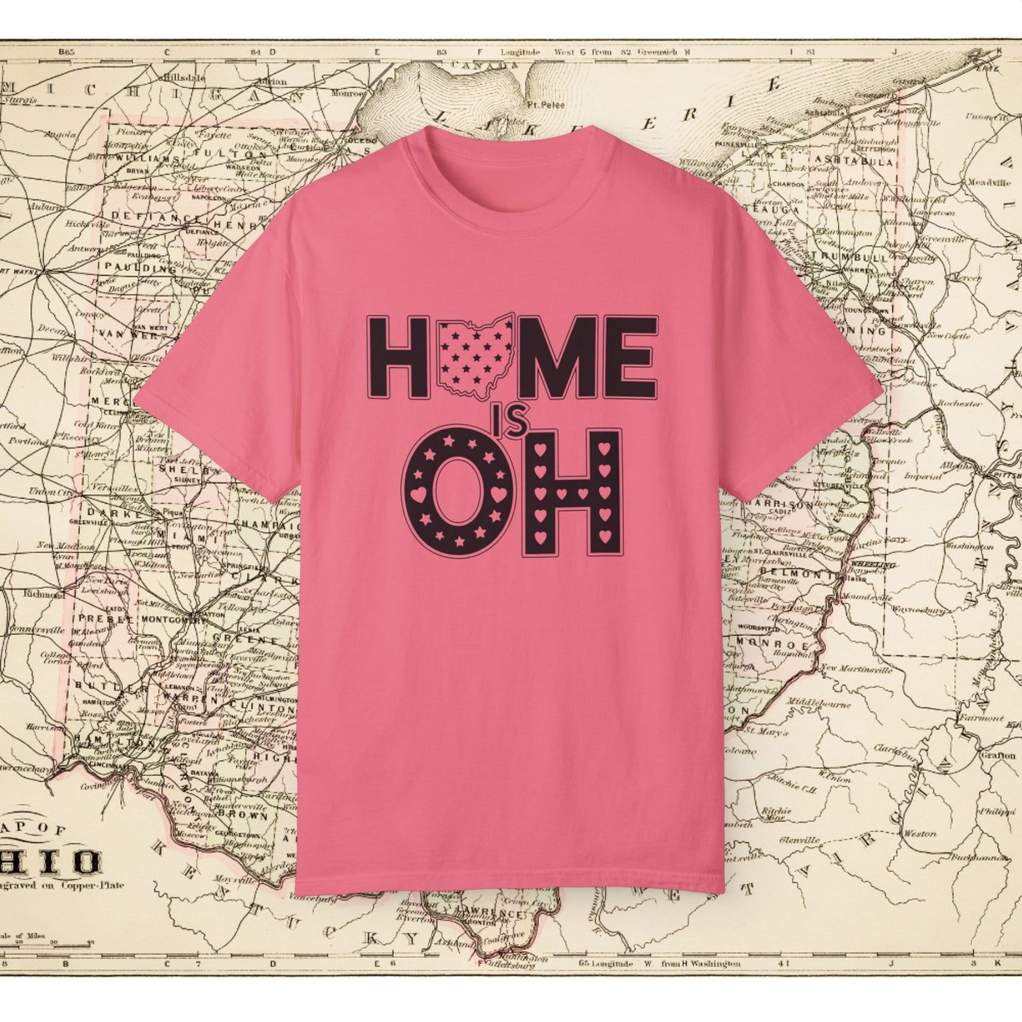 Ohio Home T-Shirt, Ohio Love Tee, Ohio State Pride, Unique Ohio Gift, Ohio Graphic Tee, Ohio Lover Shirt