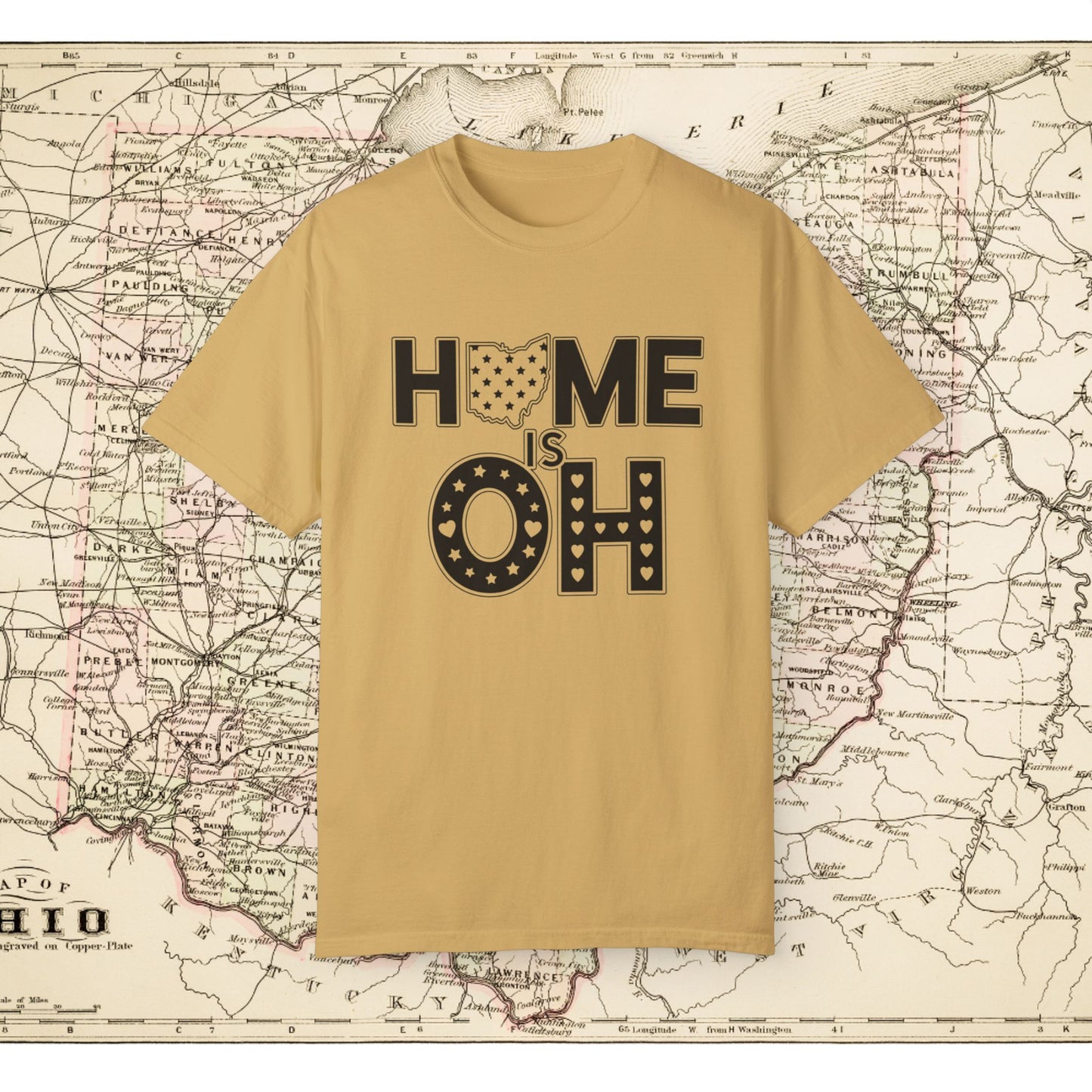 Ohio Home T-Shirt, Ohio Love Tee, Ohio State Pride, Unique Ohio Gift, Ohio Graphic Tee, Ohio Lover Shirt