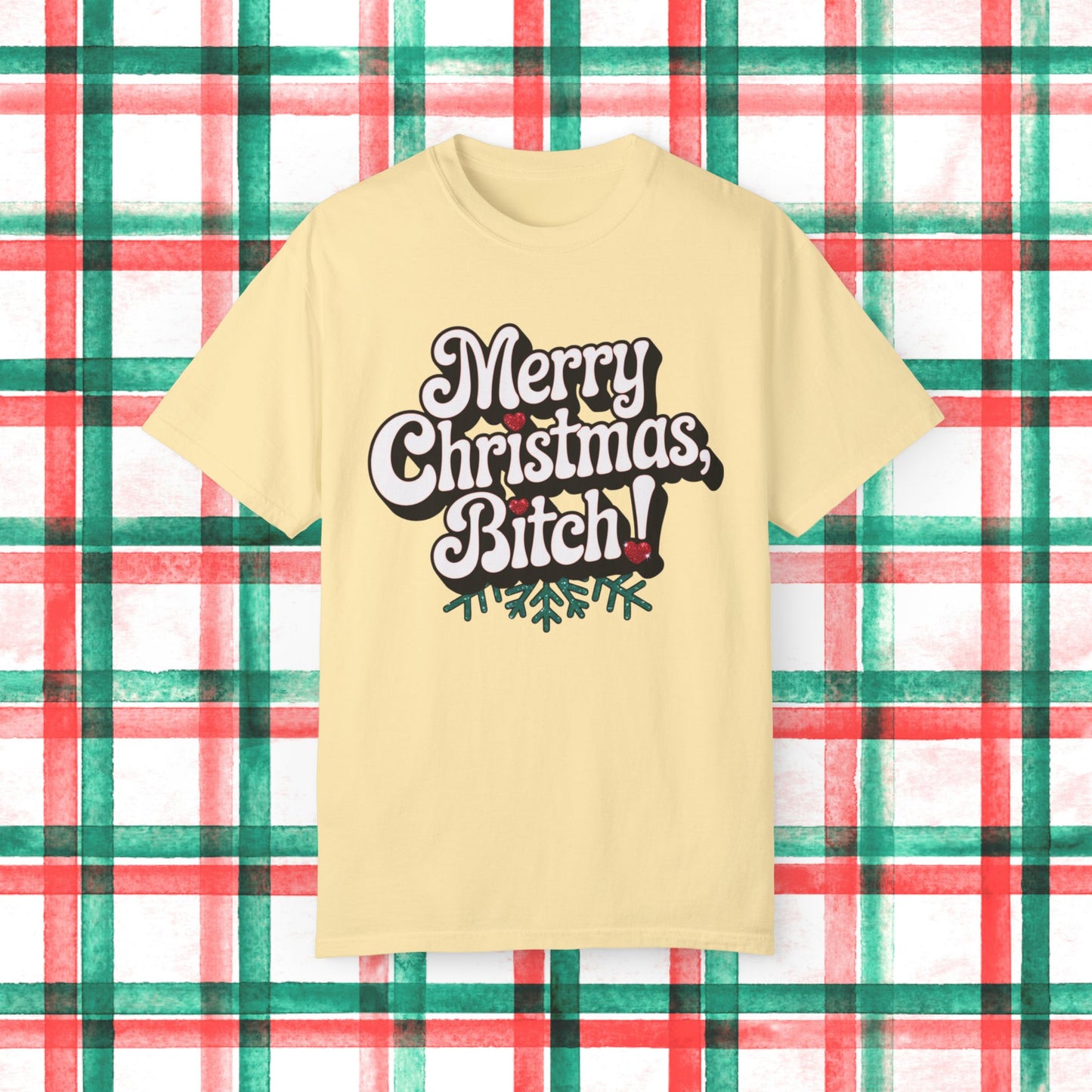 Funny Christmas T-Shirt, Merry Christmas Bitch Shirt, Holiday Party Tee, Trendy Xmas Apparel, Humorous Festive Top, Gift for Friends