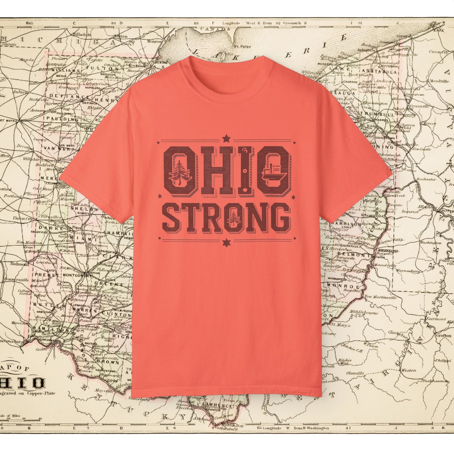 Ohio Strong T Shirt Ohio State Pride Graphic Tee Unisex Adult Sizes Soft Comfortable Casual Wear Cool Ohio Gift