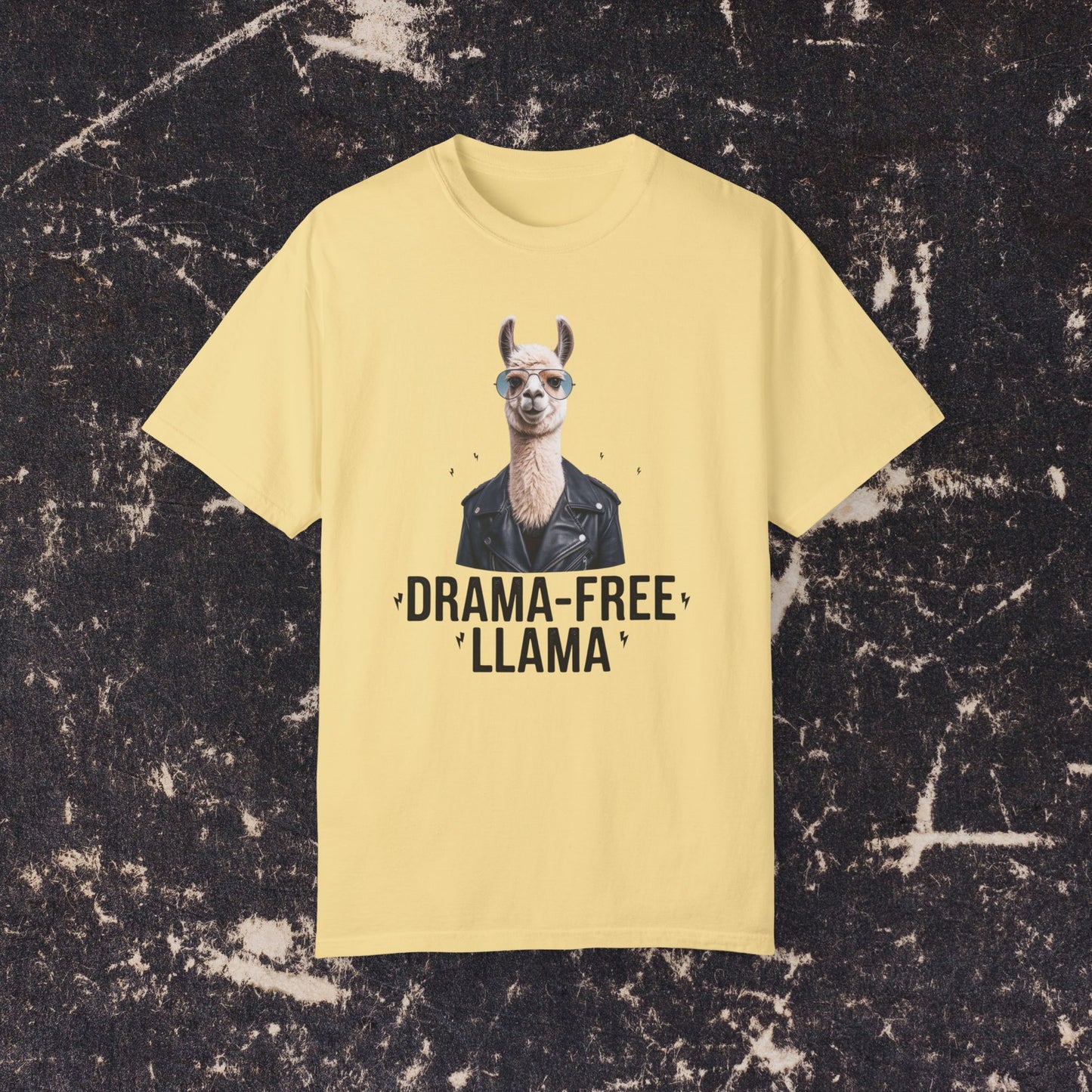 Drama-Free Llama Graphic T-Shirt, Funny Animal Lover Tee, Cool Llama Shirt, Stylish Llama Graphic Tee, Unique Gift for Llama Lovers