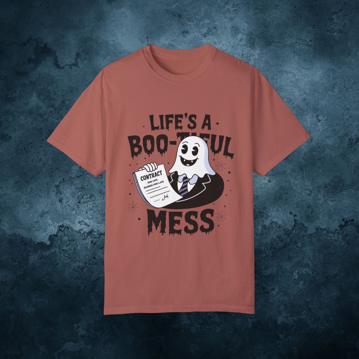 Ghost Halloween T-Shirt, Funny Ghost Design Tee, Life's A Boo-tiful Mess Shirt, Unique Halloween Gift, Spooky Graphic Tee