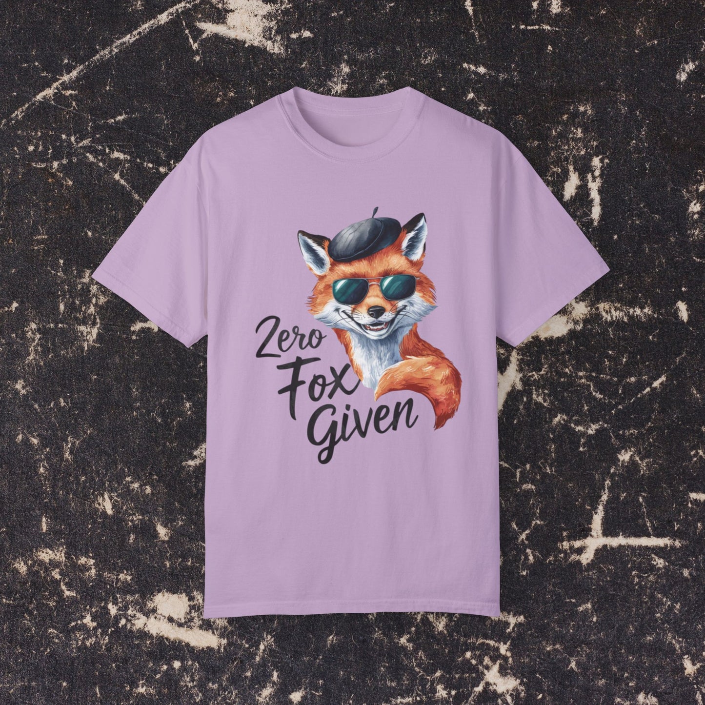 Funny Fox T-Shirt, Zero Fox Given Graphic Tee, Cute Animal Shirt, Novelty Fox Top, Cool Fox Beret Sunglasses Shirt, Fun Gift Tee