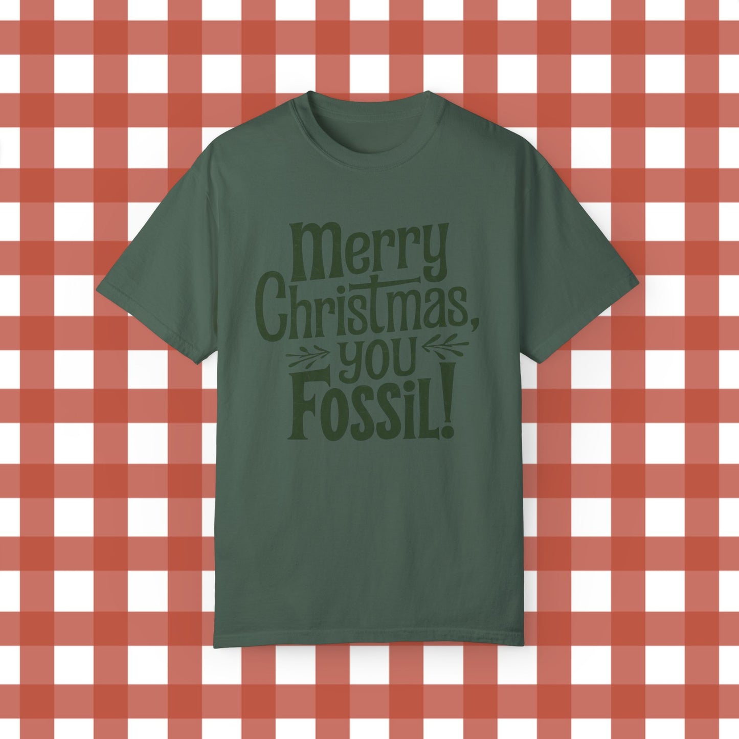 Merry Christmas You Fossil T-Shirt, Funny Holiday T-Shirt, Christmas Novelty Gift, Unique Christmas Graphic Tee, Fun Xmas Shirt