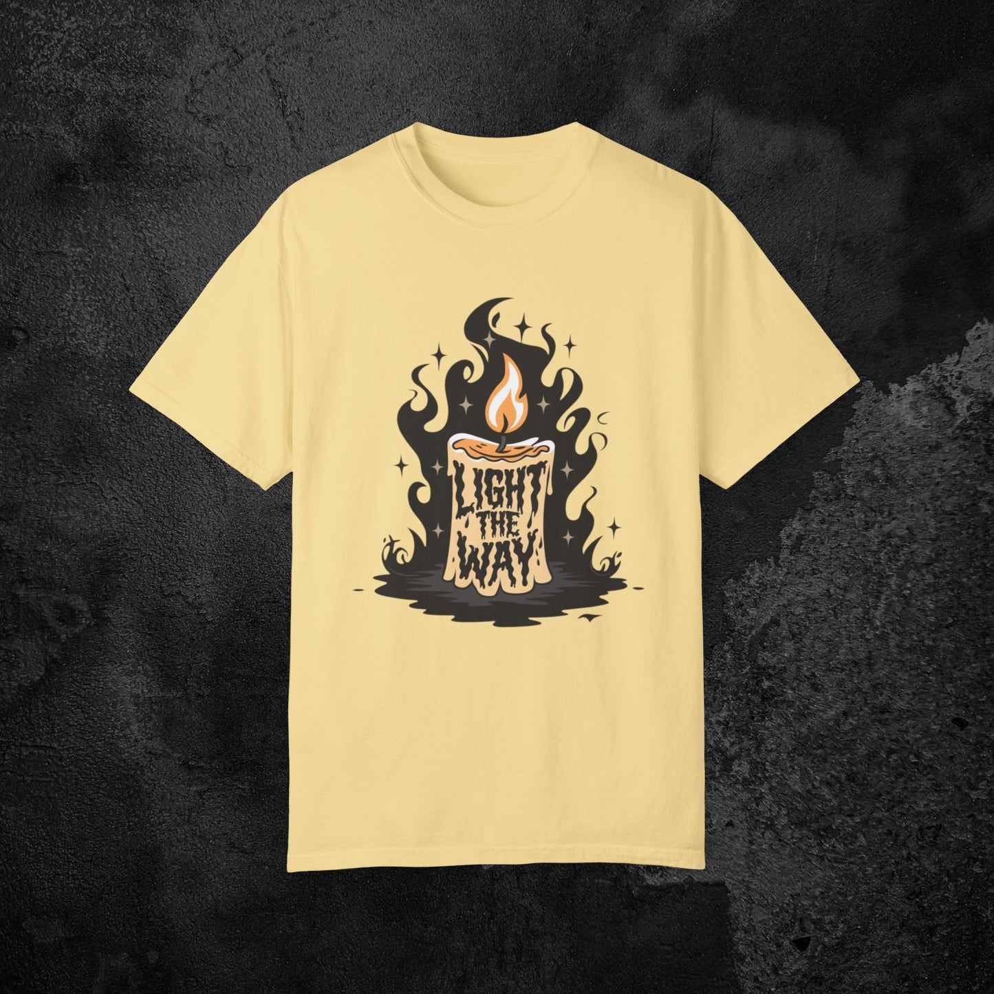 Light the Way Candle Flame Design, Graphic Tee, Inspirational T-Shirt, Unique Bold Design, Fashion Statement Tee