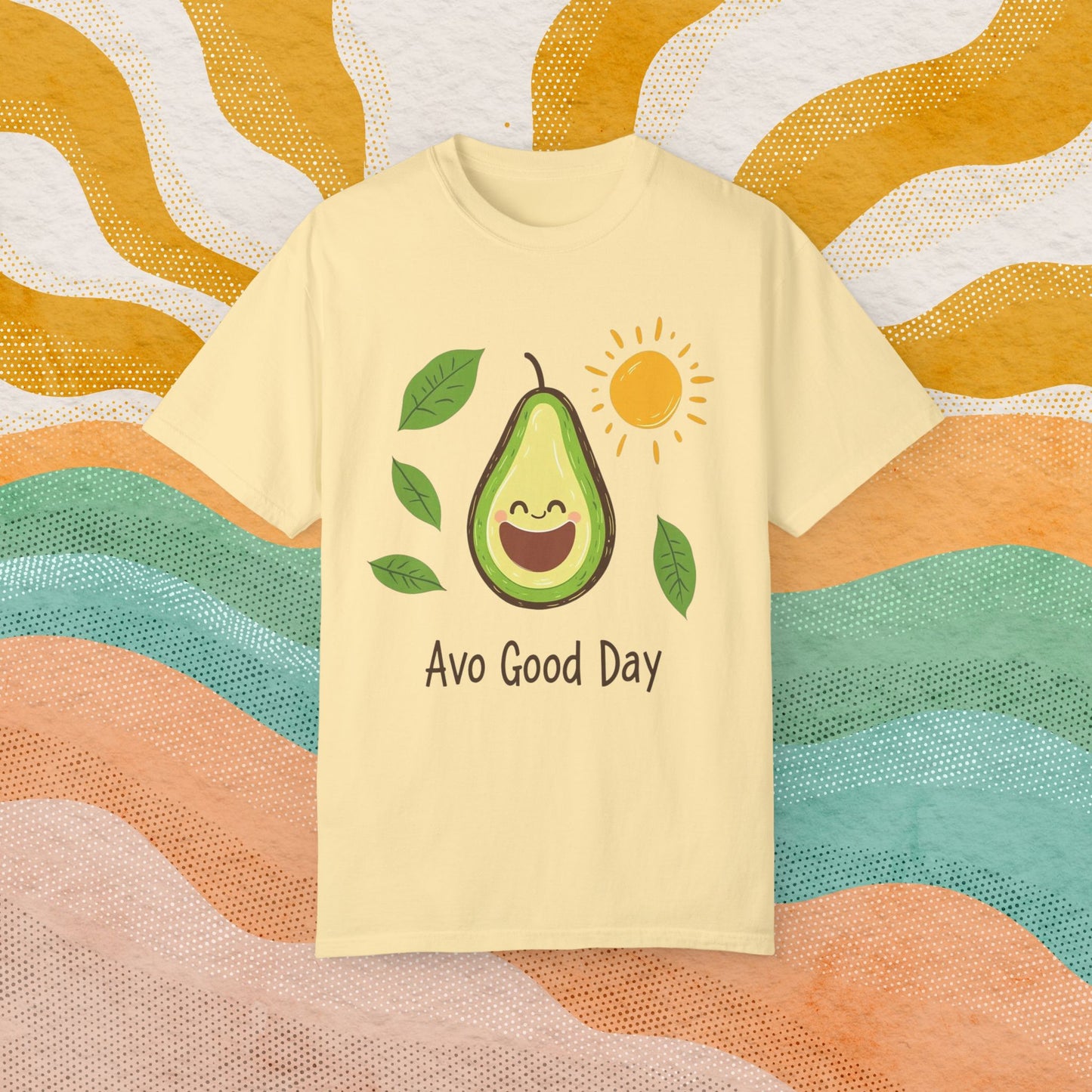 Funny Avocado T-Shirt, Avo Good Day Tee, Cute Graphic Top, Avocado Love Shirt, Sunny Day Avocado, Fun Casual Tee, Humorous Gift Idea