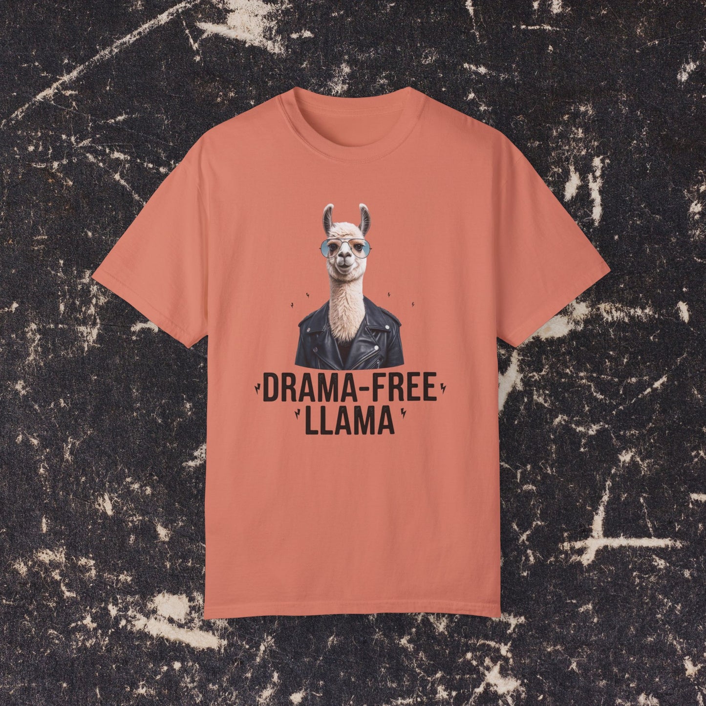 Drama-Free Llama Graphic T-Shirt, Funny Animal Lover Tee, Cool Llama Shirt, Stylish Llama Graphic Tee, Unique Gift for Llama Lovers