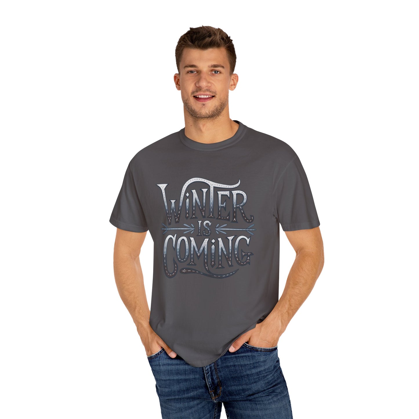 Winter is Coming T-Shirt, Cool Winter Graphic Tee, Fun Winter Quote Shirt, Casual Winter Fashion Tee, Game Day Winter Apparel