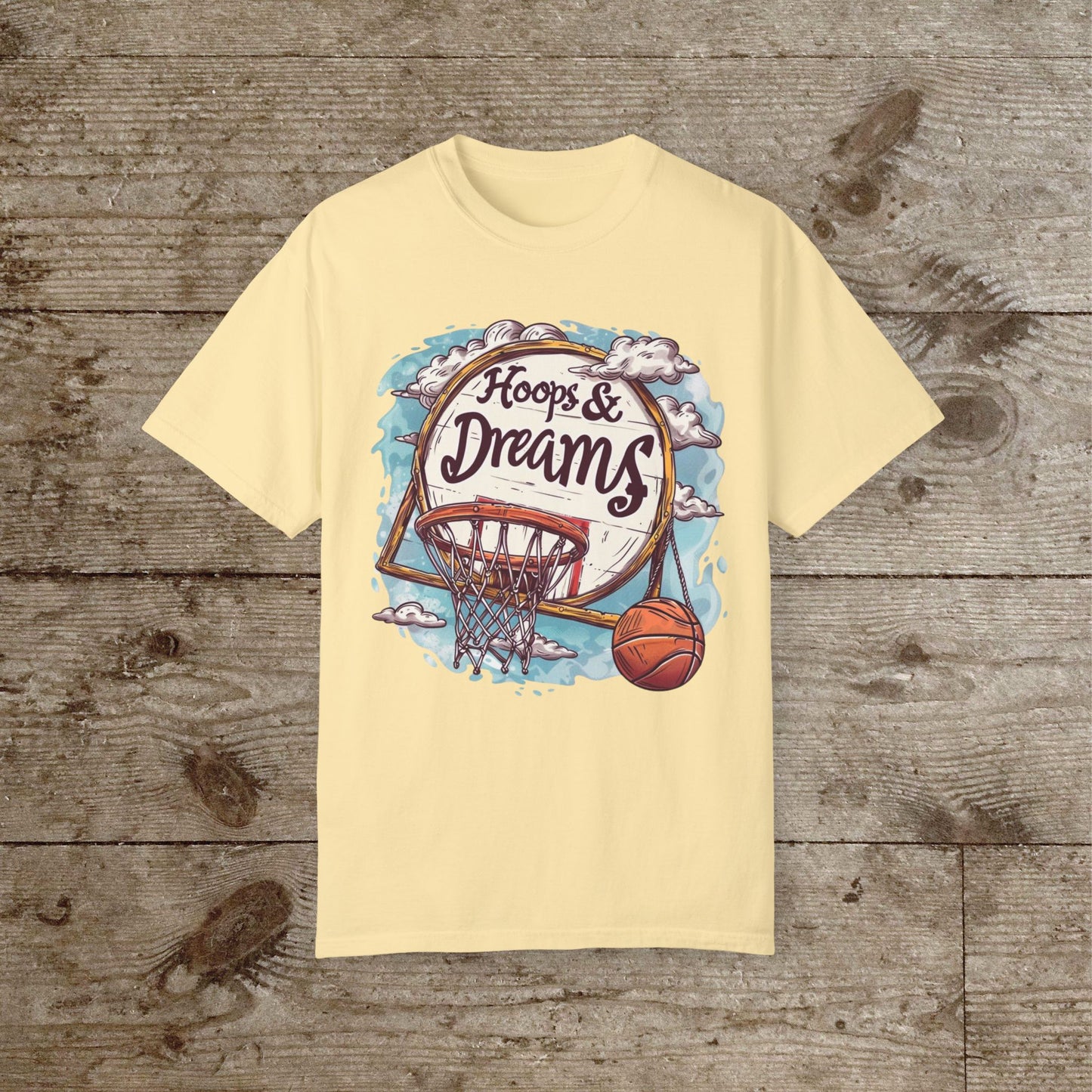 Basketball Hoop Dreams T-Shirt Cool Graphic Tee for Sports Lovers Unique Basketball Gift Trendy Sportswear Casual Outfit