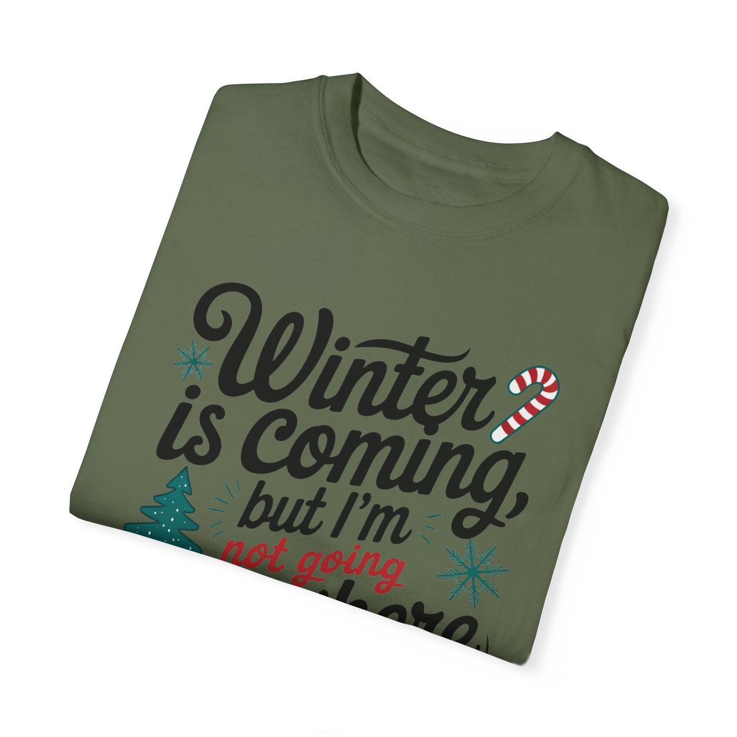 Winter is Coming But I'm Not Going Anywhere T Shirt Fun Holiday Tee Funny Christmas Shirt Cute Graphic Tee Shirt Gift