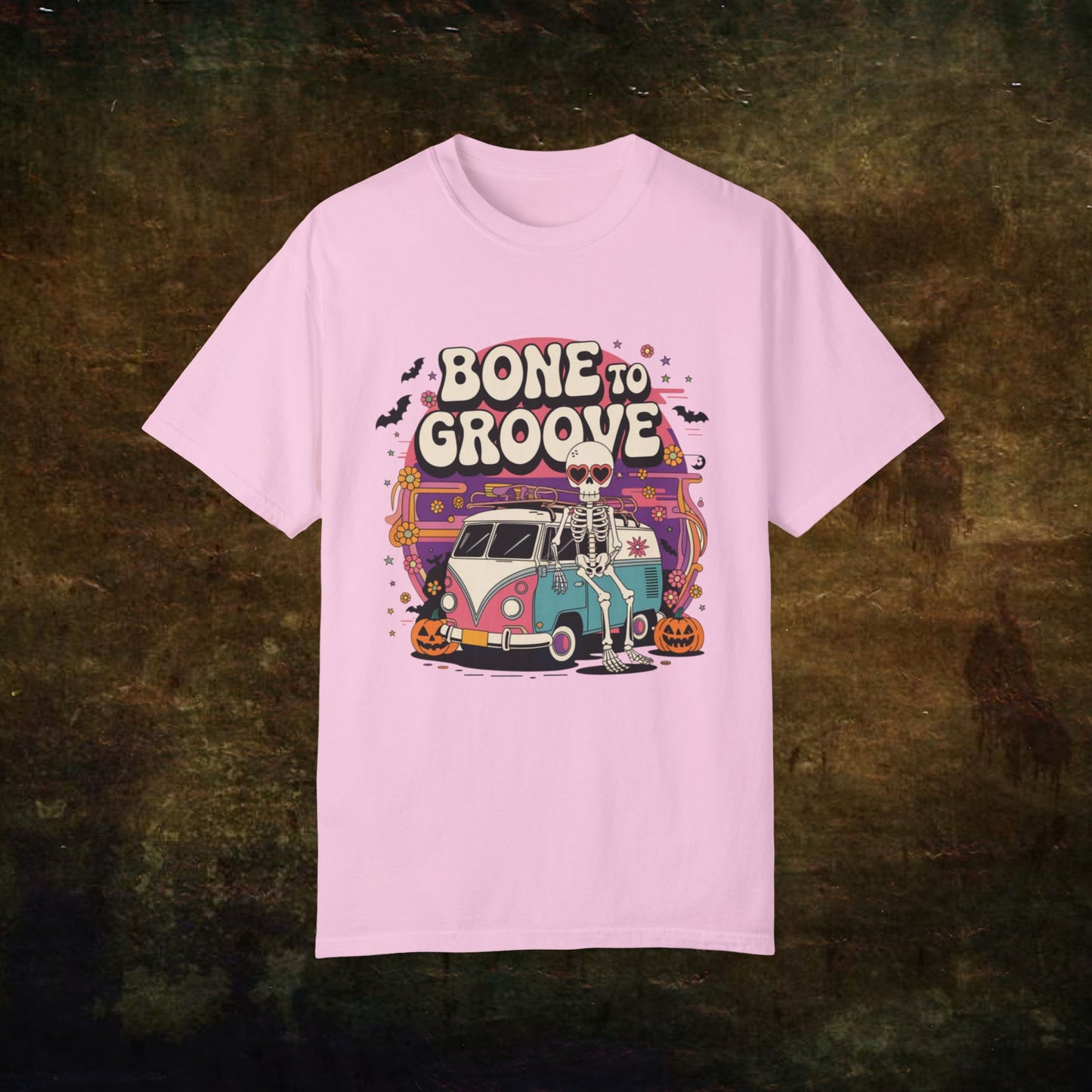 Vintage Skeleton Van Halloween T-Shirt, Retro Halloween Graphic Tee, Funky Skeleton Car T-Shirt, Spooky Season Shirt