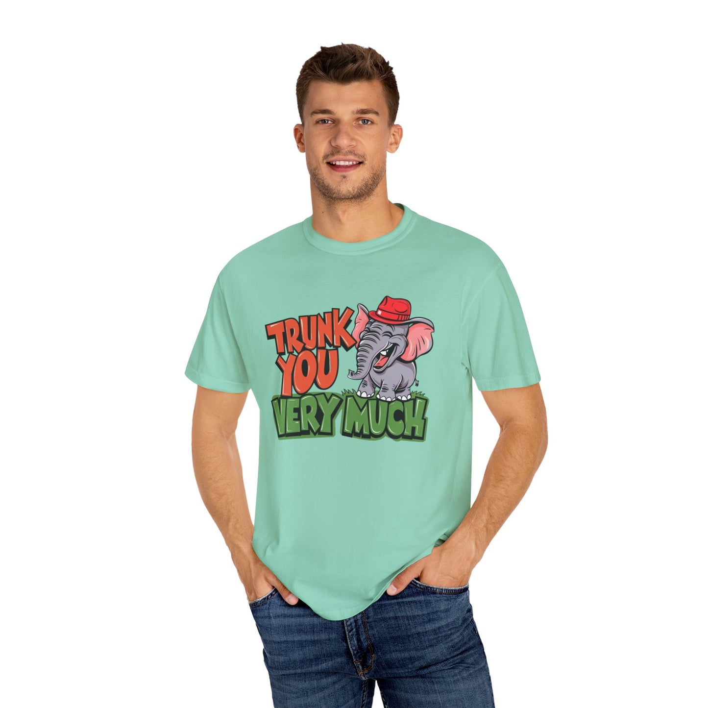 Funny Elephant Graphic Tee, Trunk You Very Much Shirt, Cute Animal Pun T-Shirt, Humorous Elephant Gift, Quirky Animal Lover Top