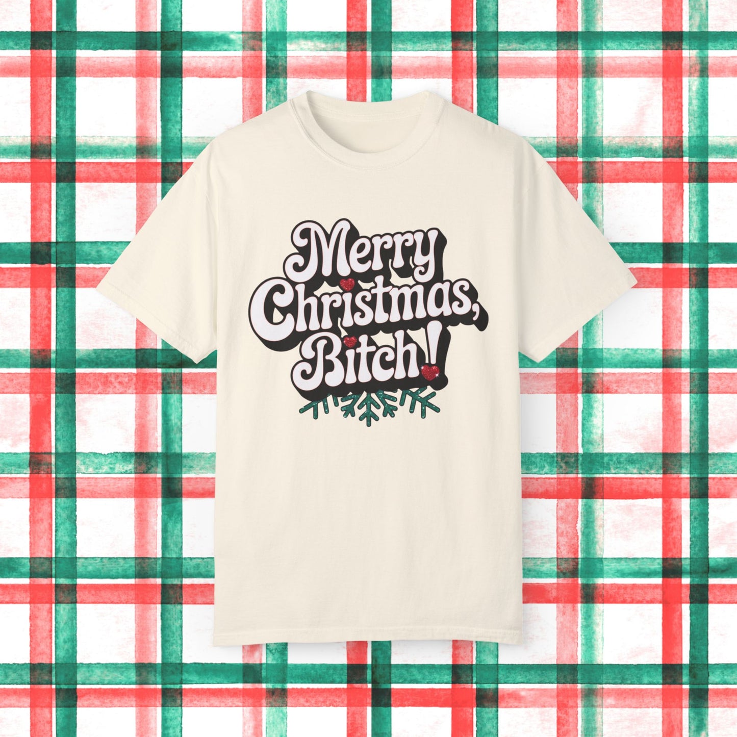 Funny Christmas T-Shirt, Merry Christmas Bitch Shirt, Holiday Party Tee, Trendy Xmas Apparel, Humorous Festive Top, Gift for Friends