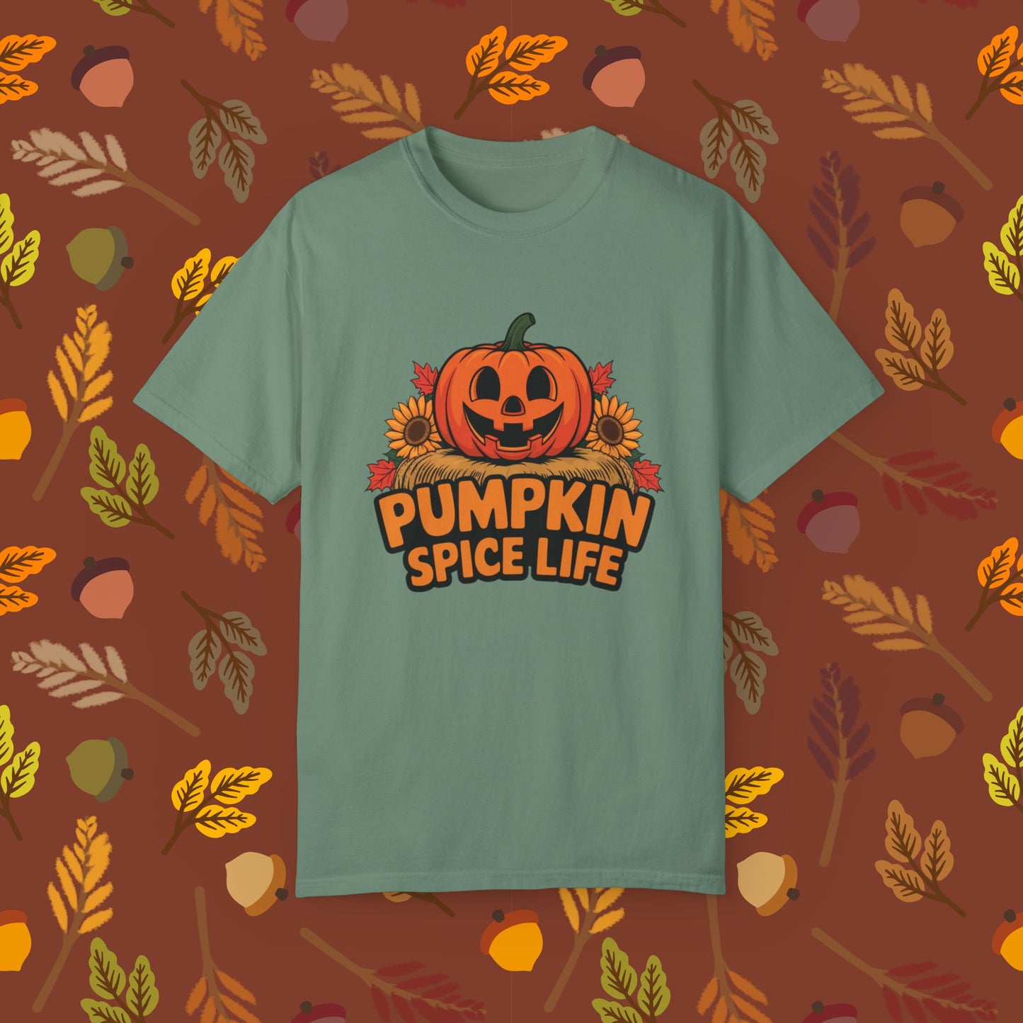 Pumpkin Spice Life T-Shirt, Fall Halloween Pumpkin Tee, Cute Pumpkin Spice Shirt, Autumn Sunflower Graphic Tee, Thanksgiving Shirt