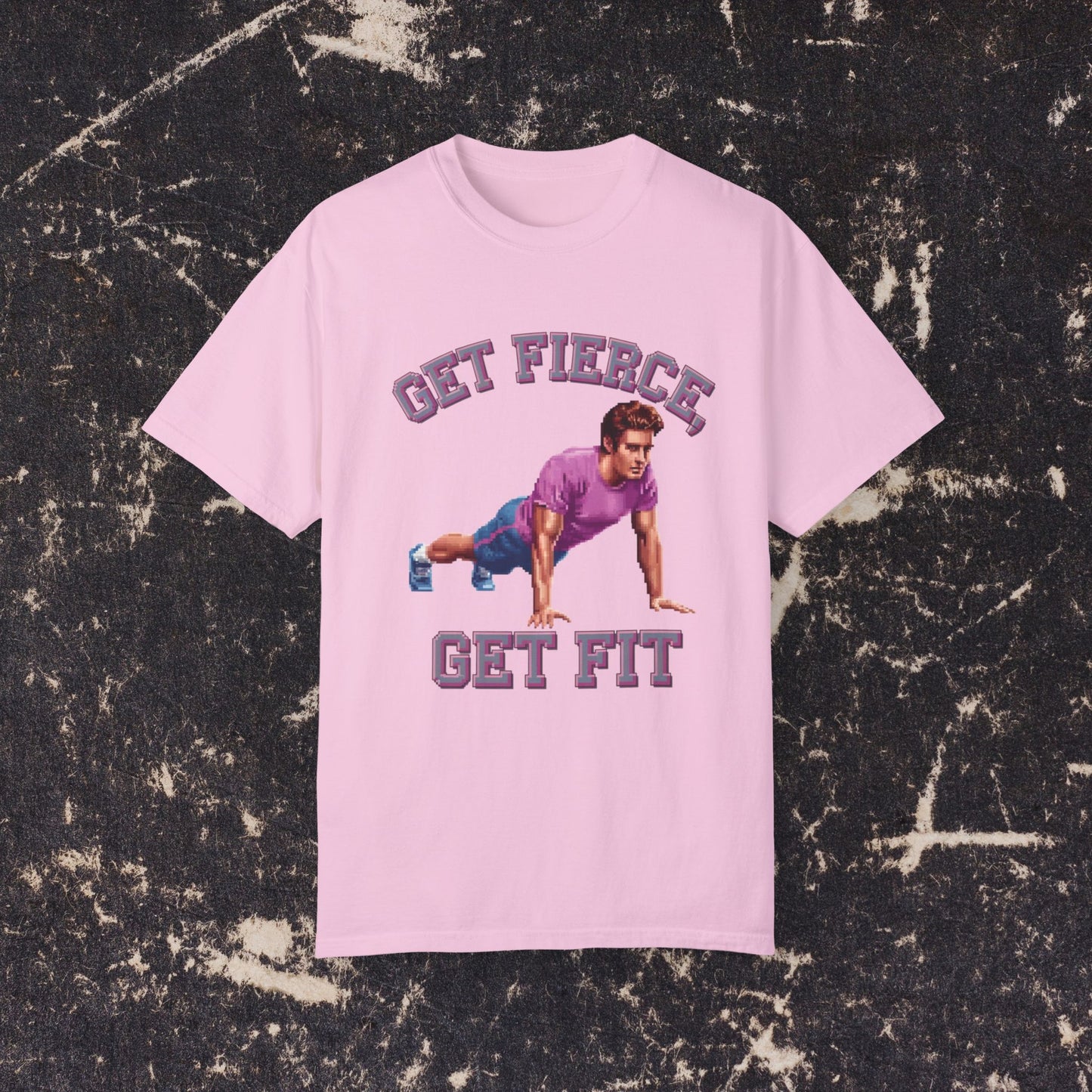 Get Fierce Get Fit T-shirt, Fitness Motivation Tee, Workout Graphic Shirt, Exercise Enthusiast Gift, Active Lifestyle Apparel