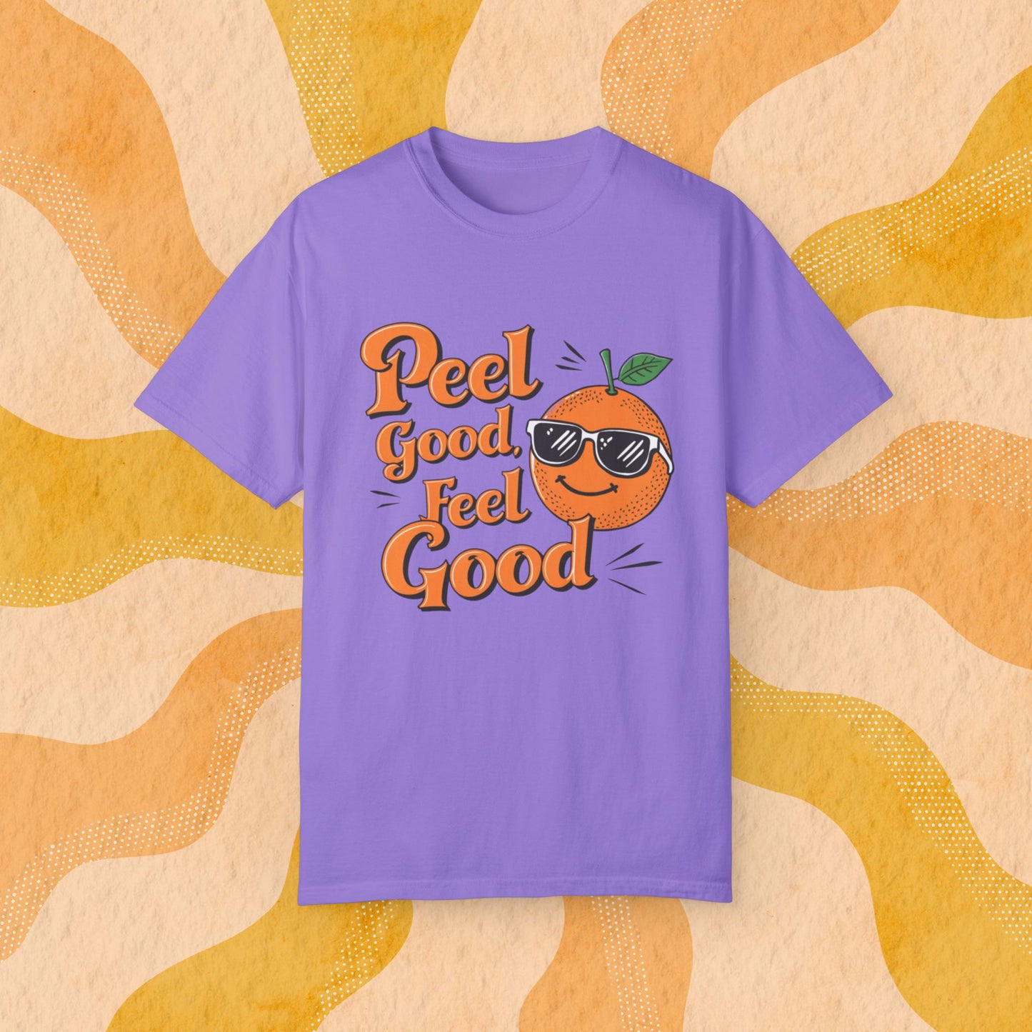 Orange Graphic Tee, Funny T-Shirt, Peel Good Feel Good Design, Cool Casual Shirt, Cute Orange Graphic, Gift for Friends, Unisex Tee