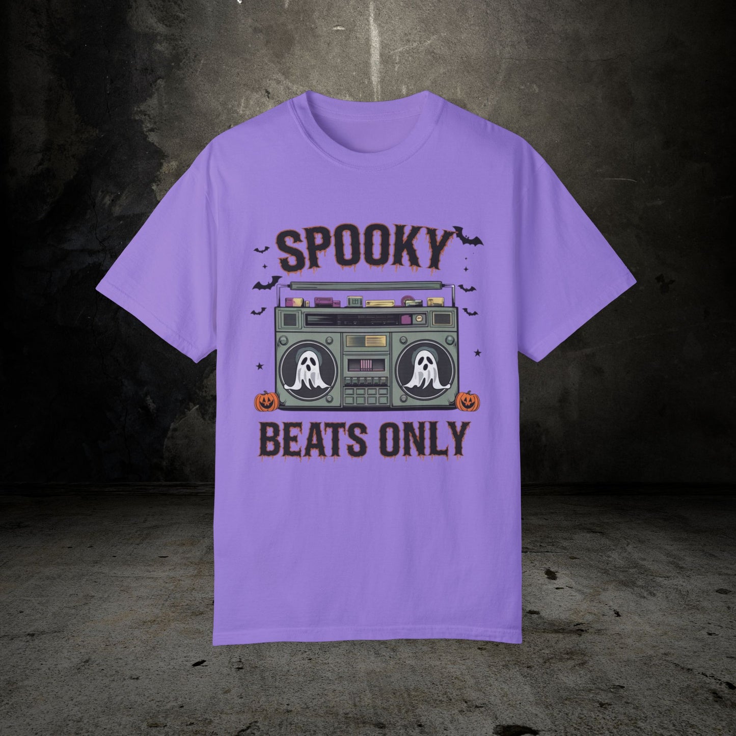 Halloween Spooky Beats Only Retro Boom Box Ghost Party T-Shirt, Vintage Halloween Music Tee, Funny Halloween Costume Shirt