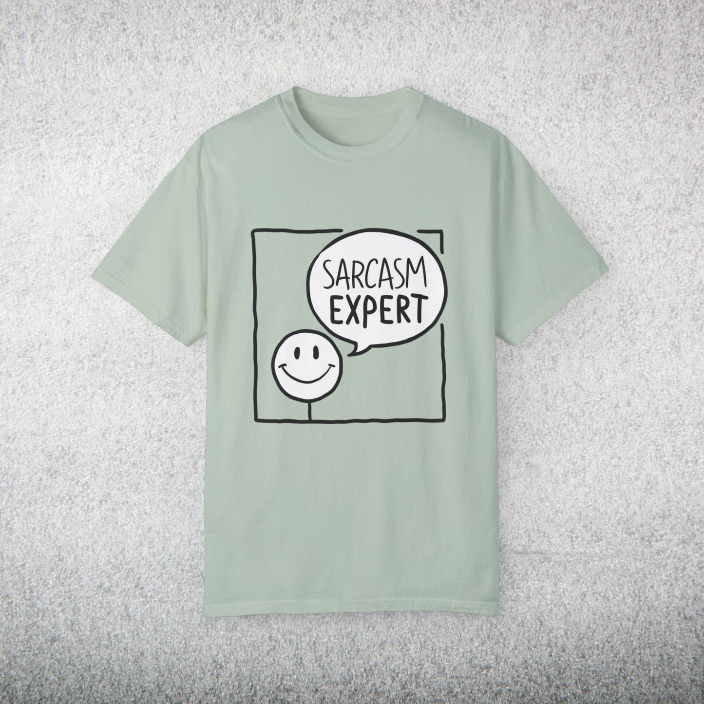 Funny Sarcasm Expert T-Shirt, Smiley Face Graphic Tee, Humor Shirt Gift, Sarcastic Quote Top, Casual Wear Statement Apparel