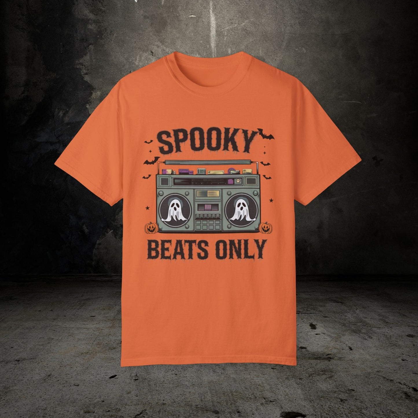 Halloween Spooky Beats Only Retro Boom Box Ghost Party T-Shirt, Vintage Halloween Music Tee, Funny Halloween Costume Shirt