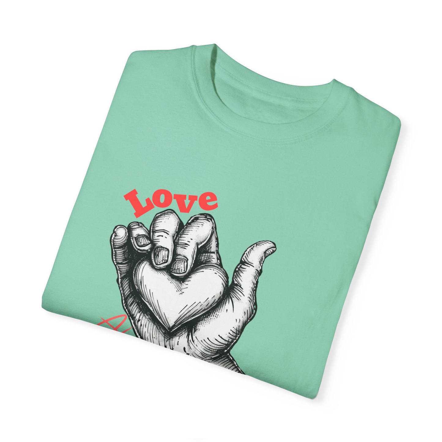 Love Always Hand Holding Heart Graphic Shirt, Unique Romantic T-Shirt, Heartwarming Love Tee, Thoughtful Gift for Loved Ones