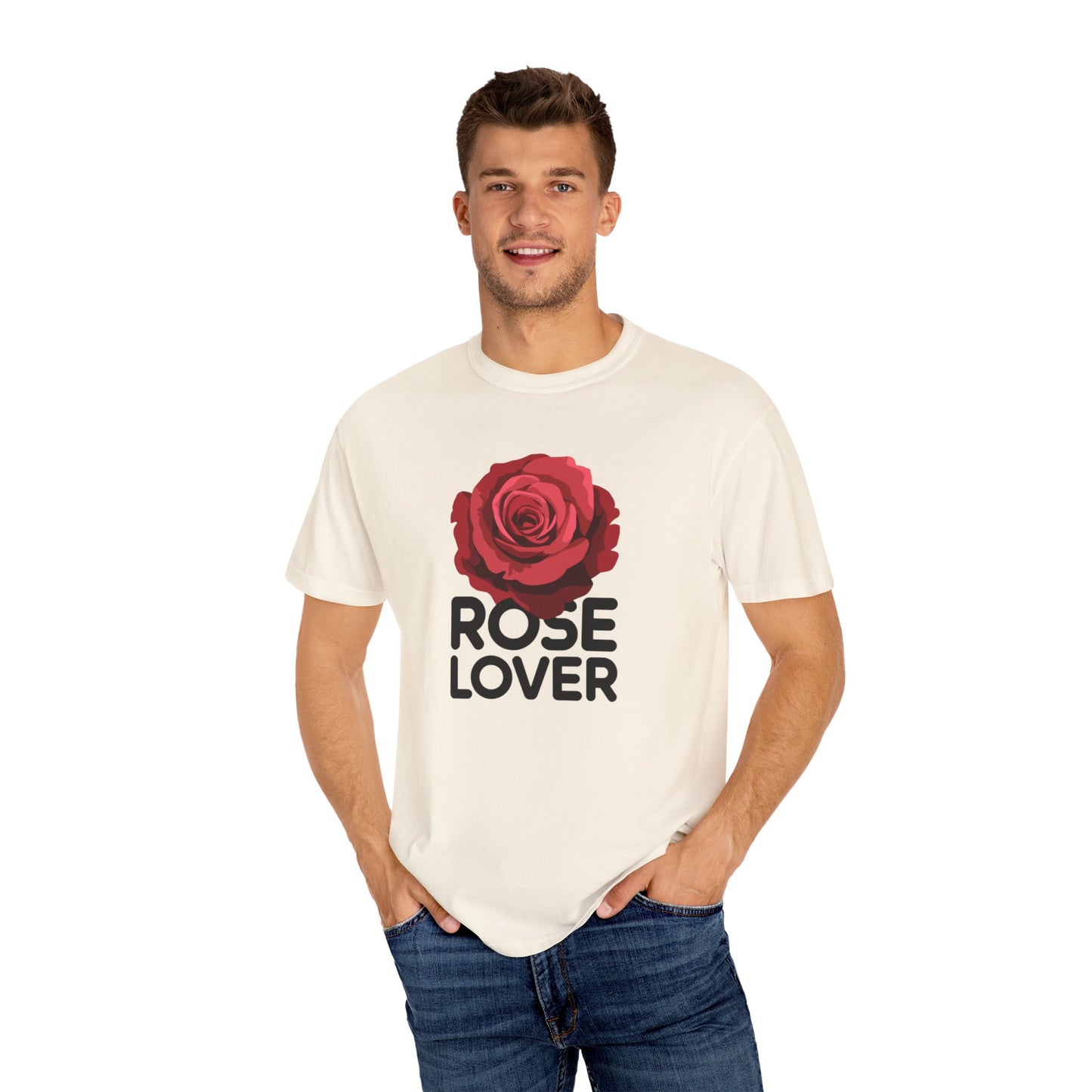 Rose Lover Graphic T-Shirt, Red Rose Art Shirt, Floral Print Top, Lover's Gift Tee, Casual Fashion Statement, Unique Graphic Tee