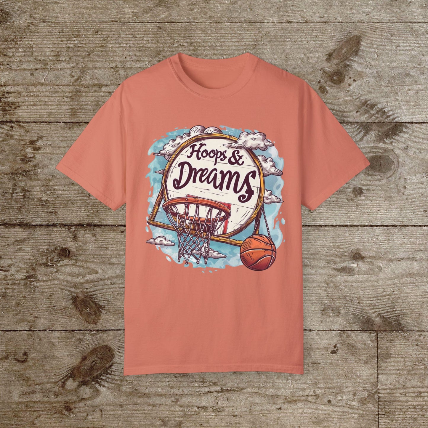 Basketball Hoop Dreams T-Shirt Cool Graphic Tee for Sports Lovers Unique Basketball Gift Trendy Sportswear Casual Outfit