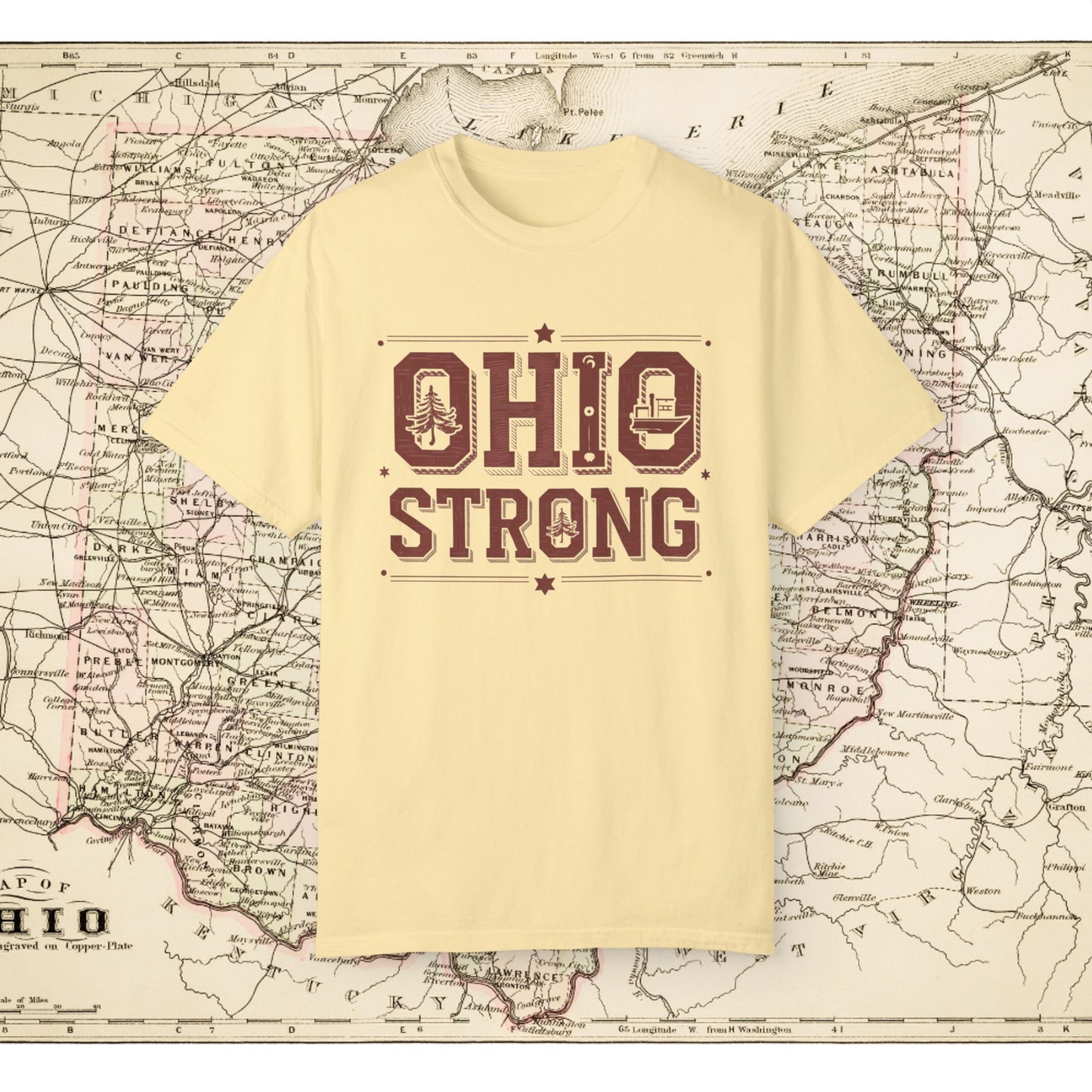 Ohio Strong T Shirt Ohio State Pride Graphic Tee Unisex Adult Sizes Soft Comfortable Casual Wear Cool Ohio Gift