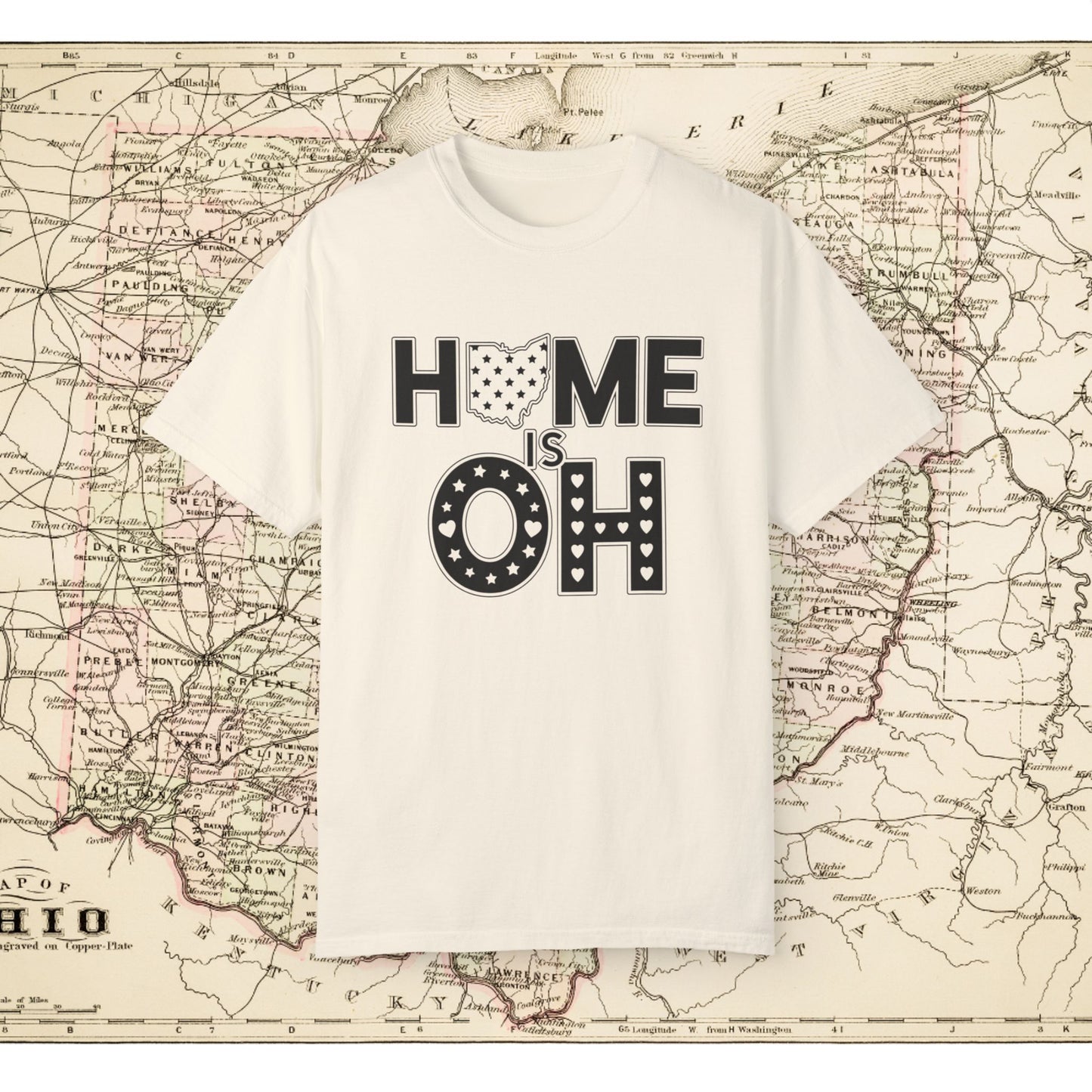 Ohio Home T-Shirt, Ohio Love Tee, Ohio State Pride, Unique Ohio Gift, Ohio Graphic Tee, Ohio Lover Shirt