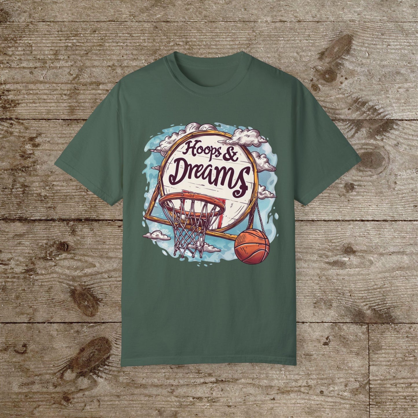 Basketball Hoop Dreams T-Shirt Cool Graphic Tee for Sports Lovers Unique Basketball Gift Trendy Sportswear Casual Outfit