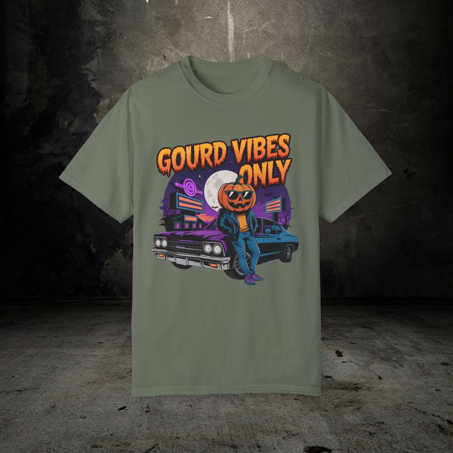 Gourd Vibes Only Halloween T-Shirt, Retro Halloween Pumpkin Shirt, Spooky Season Graphic Tee, Funny Halloween Party Shirt