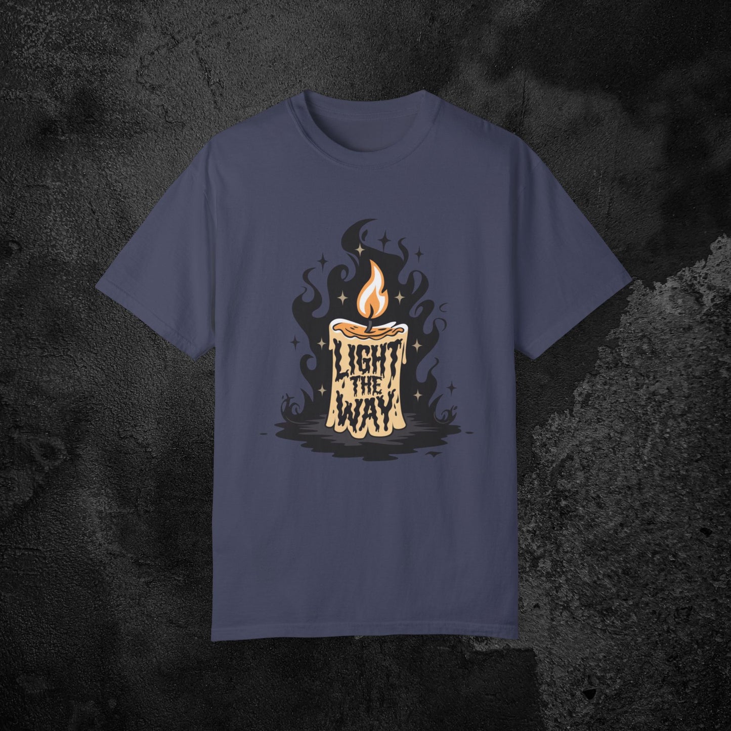 Light the Way Candle Flame Design, Graphic Tee, Inspirational T-Shirt, Unique Bold Design, Fashion Statement Tee