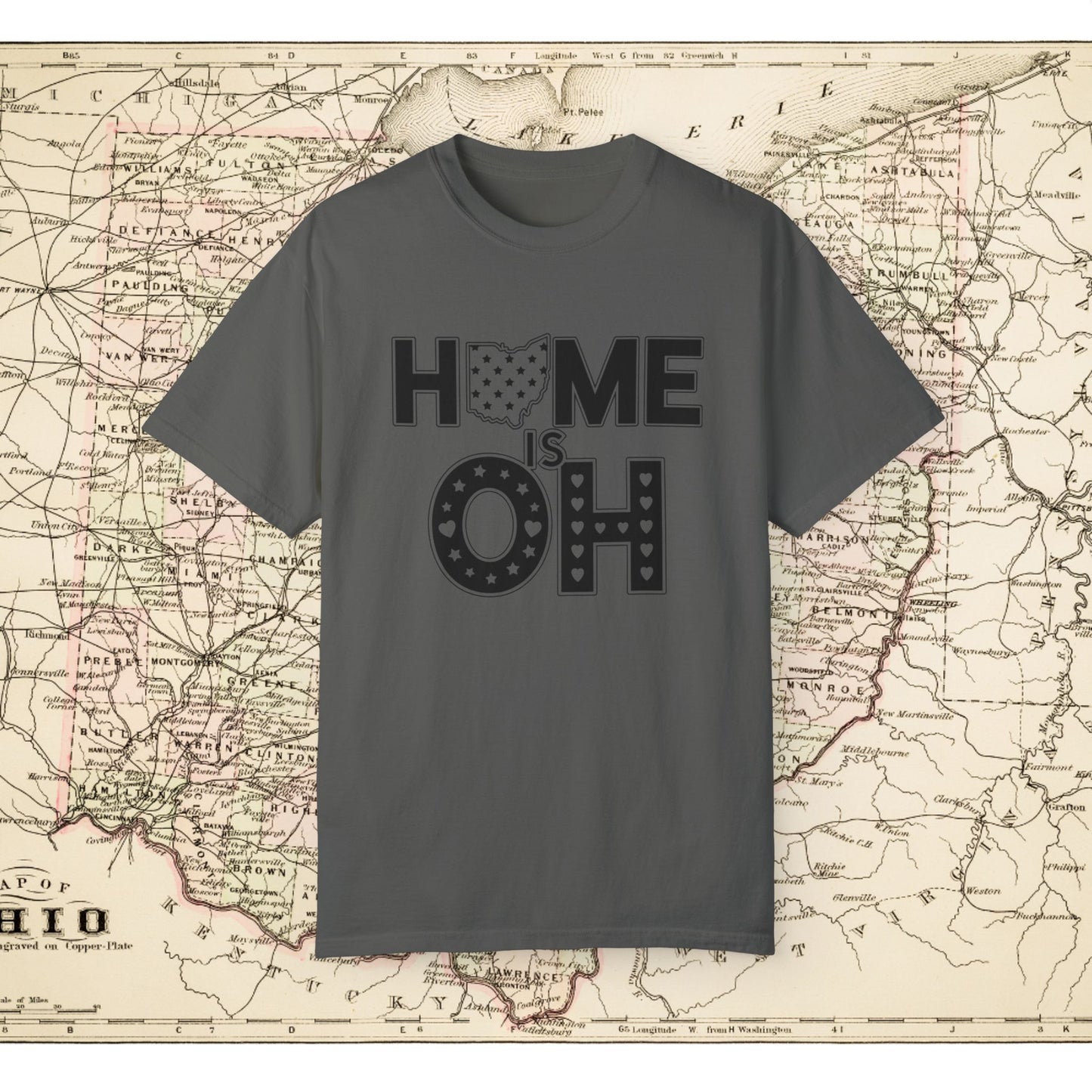 Ohio Home T-Shirt, Ohio Love Tee, Ohio State Pride, Unique Ohio Gift, Ohio Graphic Tee, Ohio Lover Shirt