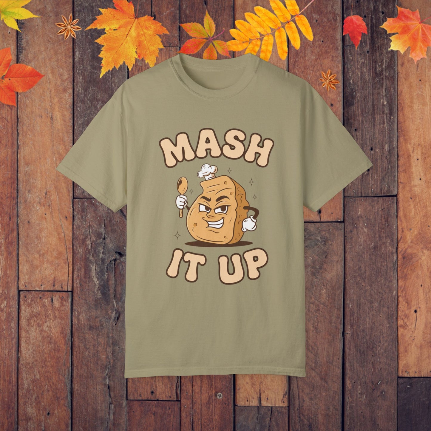 Funny Potato Chef Graphic Tee, Mash It Up T-Shirt, Cute Potato Pun Shirt, Foodie Humor Tee, Culinary Gift Idea, Creative Cook Apparel