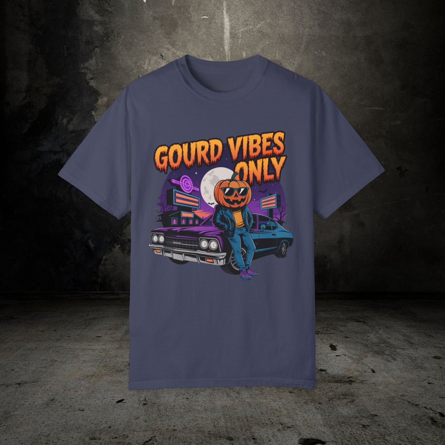 Gourd Vibes Only Halloween T-Shirt, Retro Halloween Pumpkin Shirt, Spooky Season Graphic Tee, Funny Halloween Party Shirt