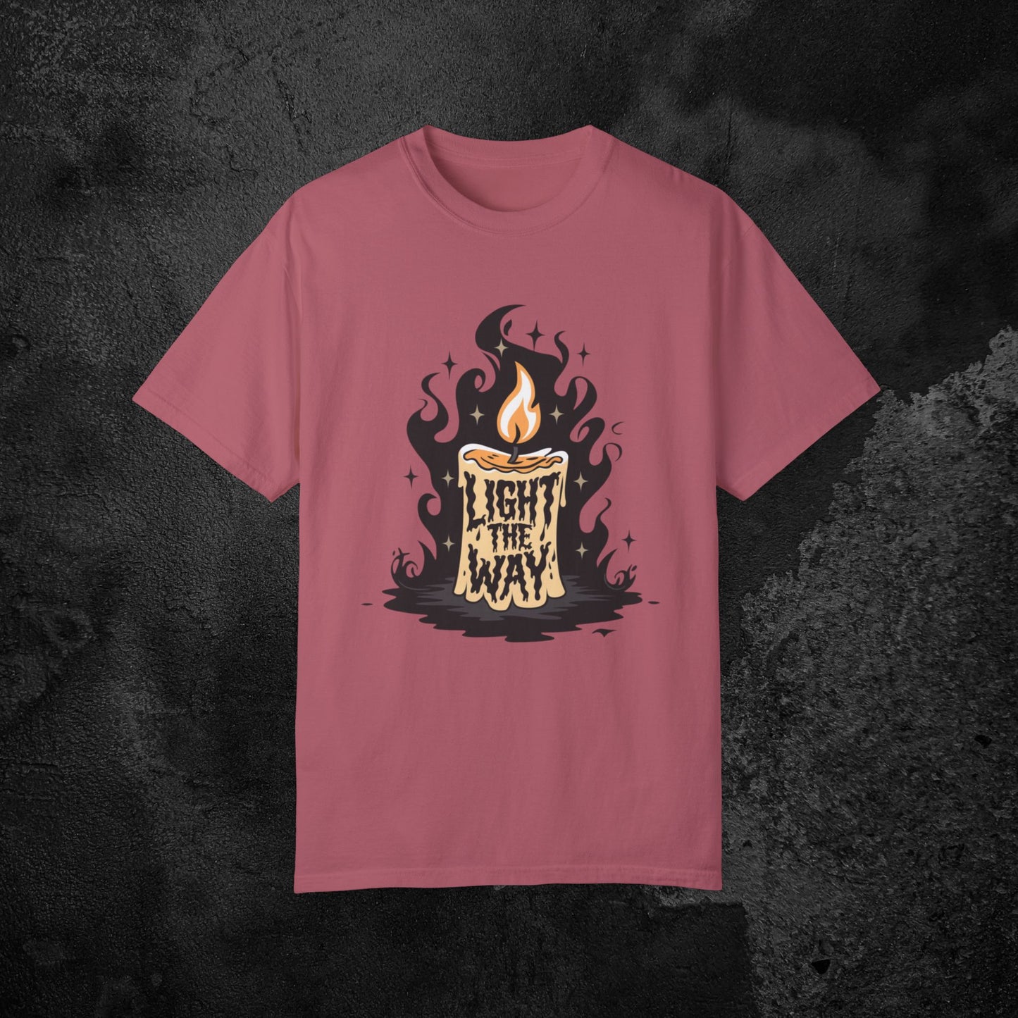 Light the Way Candle Flame Design, Graphic Tee, Inspirational T-Shirt, Unique Bold Design, Fashion Statement Tee