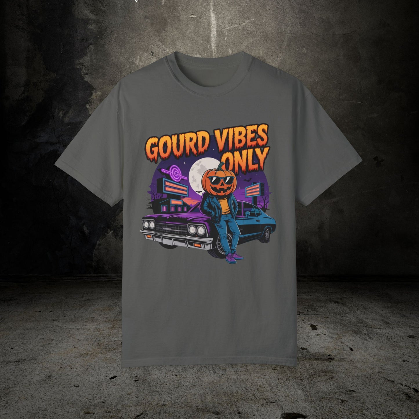 Gourd Vibes Only Halloween T-Shirt, Retro Halloween Pumpkin Shirt, Spooky Season Graphic Tee, Funny Halloween Party Shirt