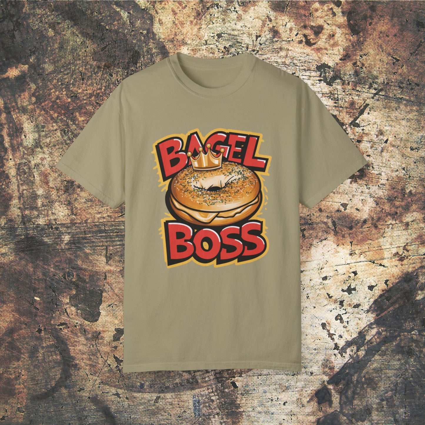 Bagel Boss T-Shirt, Funny Bagel Graphic Tee, Bagel Lover Gift, Trendy Foodie T-Shirt, Statement Bagel Shirt, Bagel Themed Apparel