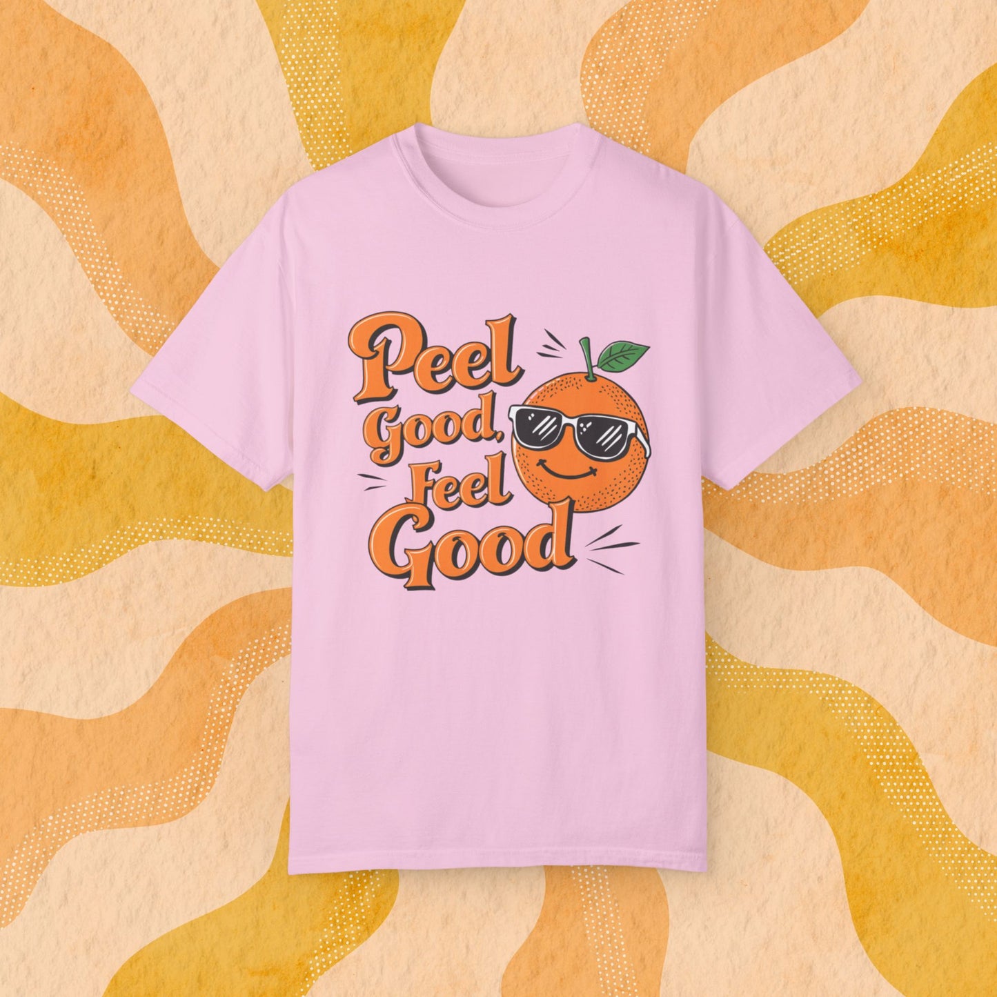 Orange Graphic Tee, Funny T-Shirt, Peel Good Feel Good Design, Cool Casual Shirt, Cute Orange Graphic, Gift for Friends, Unisex Tee