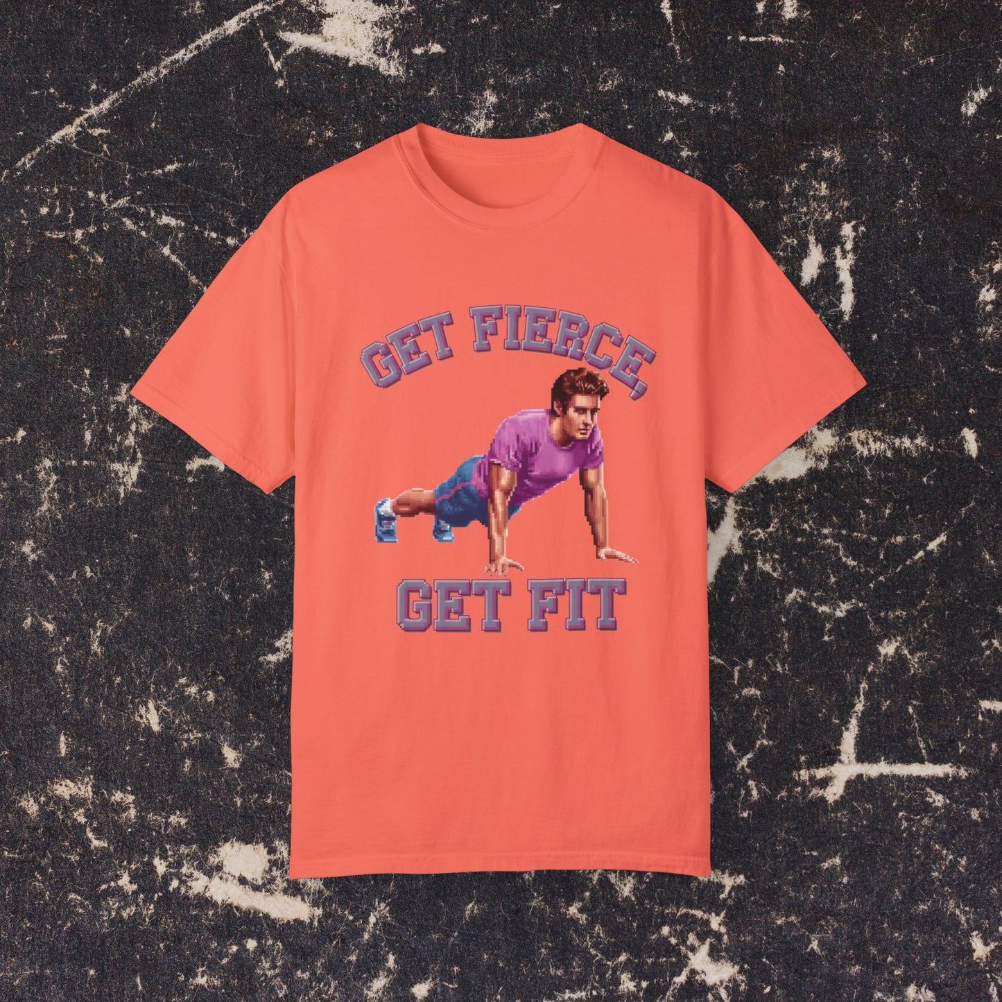 Get Fierce Get Fit T-shirt, Fitness Motivation Tee, Workout Graphic Shirt, Exercise Enthusiast Gift, Active Lifestyle Apparel