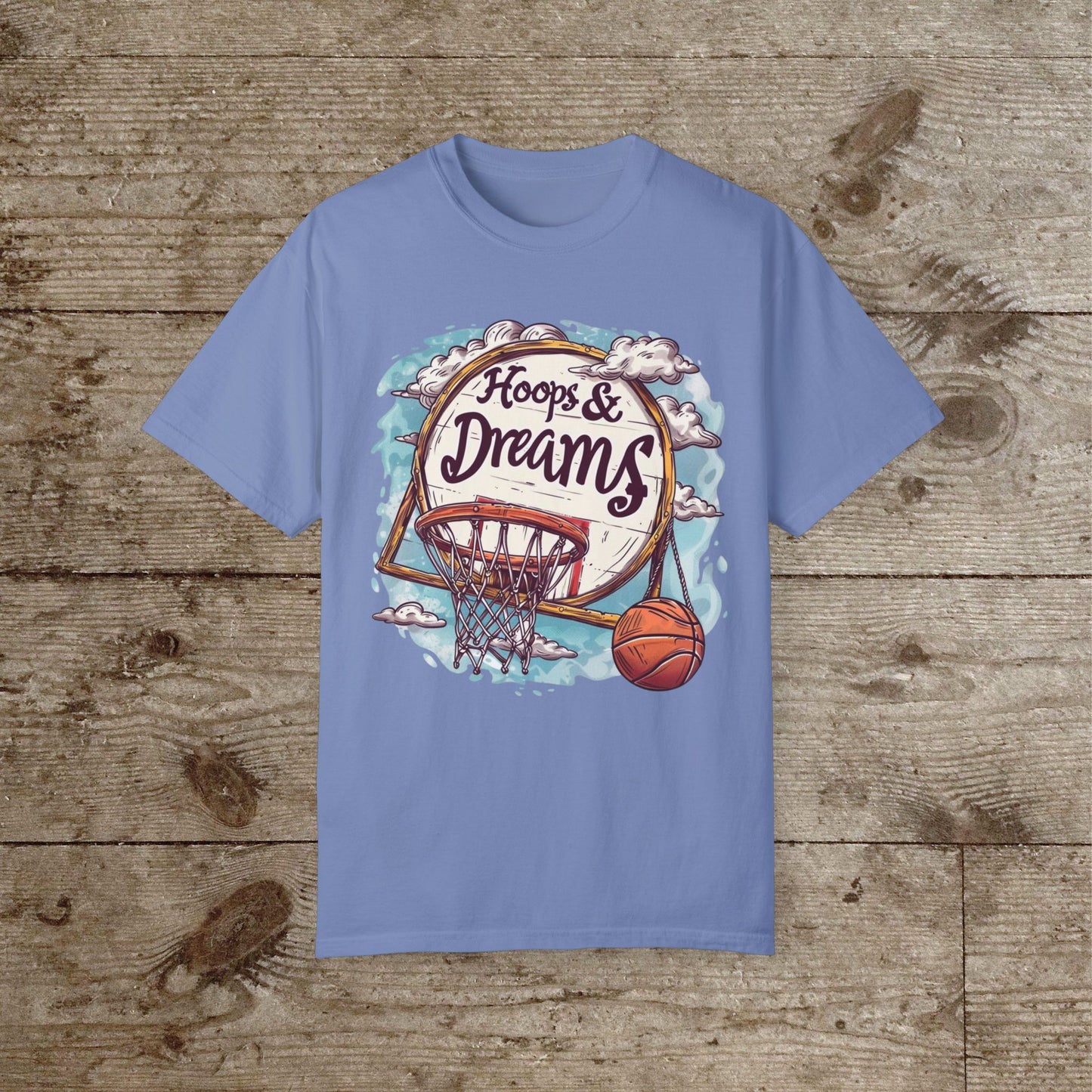 Basketball Hoop Dreams T-Shirt Cool Graphic Tee for Sports Lovers Unique Basketball Gift Trendy Sportswear Casual Outfit