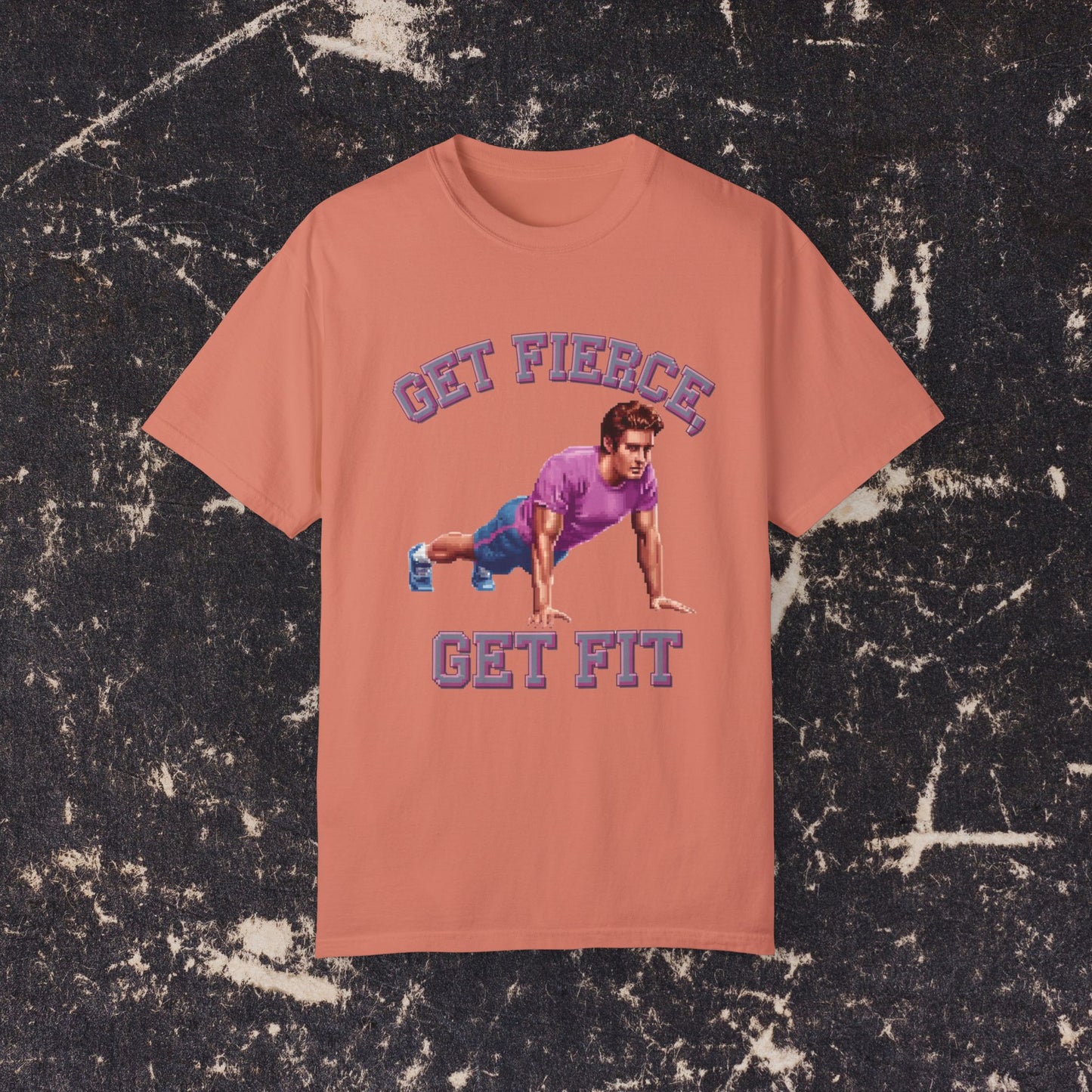 Get Fierce Get Fit T-shirt, Fitness Motivation Tee, Workout Graphic Shirt, Exercise Enthusiast Gift, Active Lifestyle Apparel