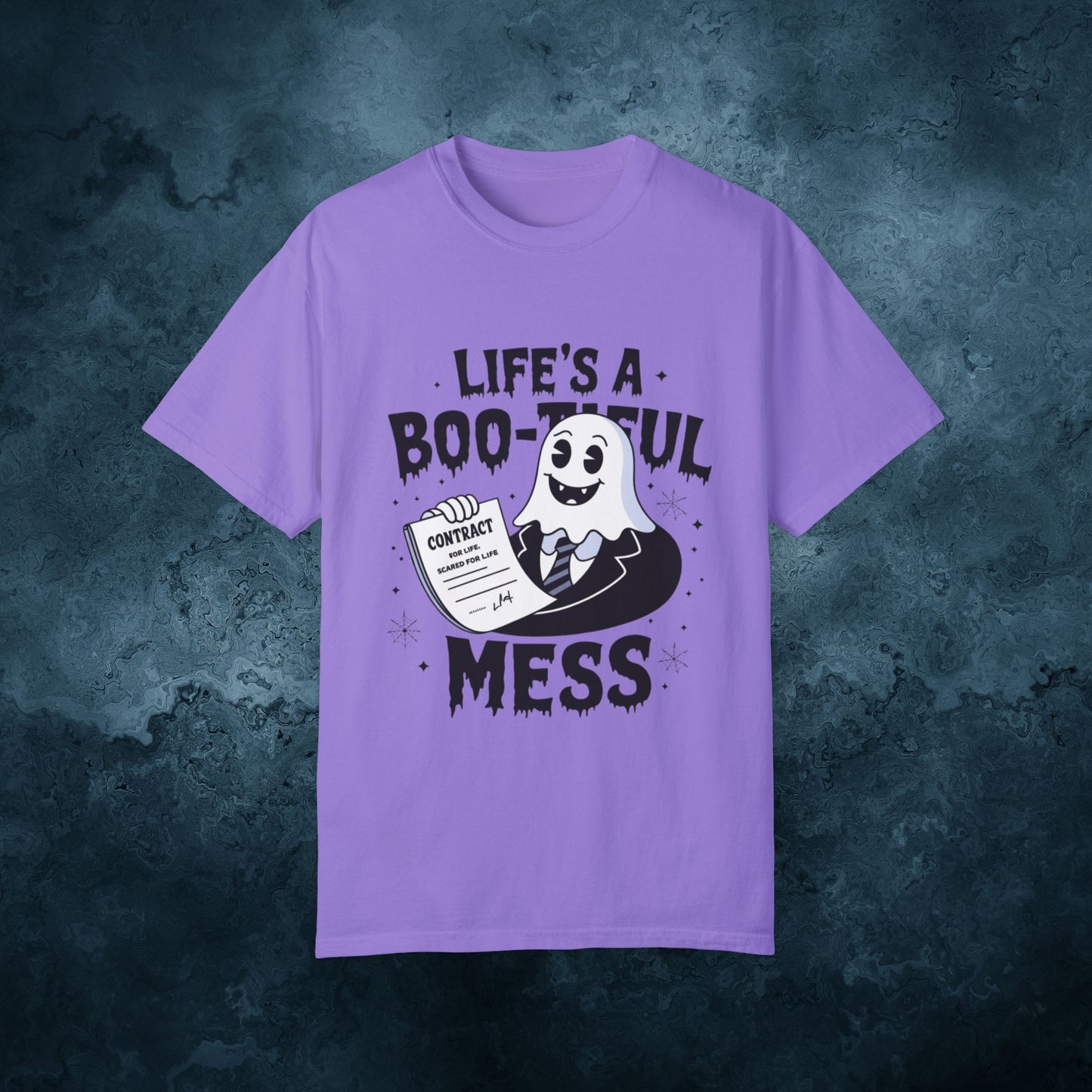 Ghost Halloween T-Shirt, Funny Ghost Design Tee, Life's A Boo-tiful Mess Shirt, Unique Halloween Gift, Spooky Graphic Tee