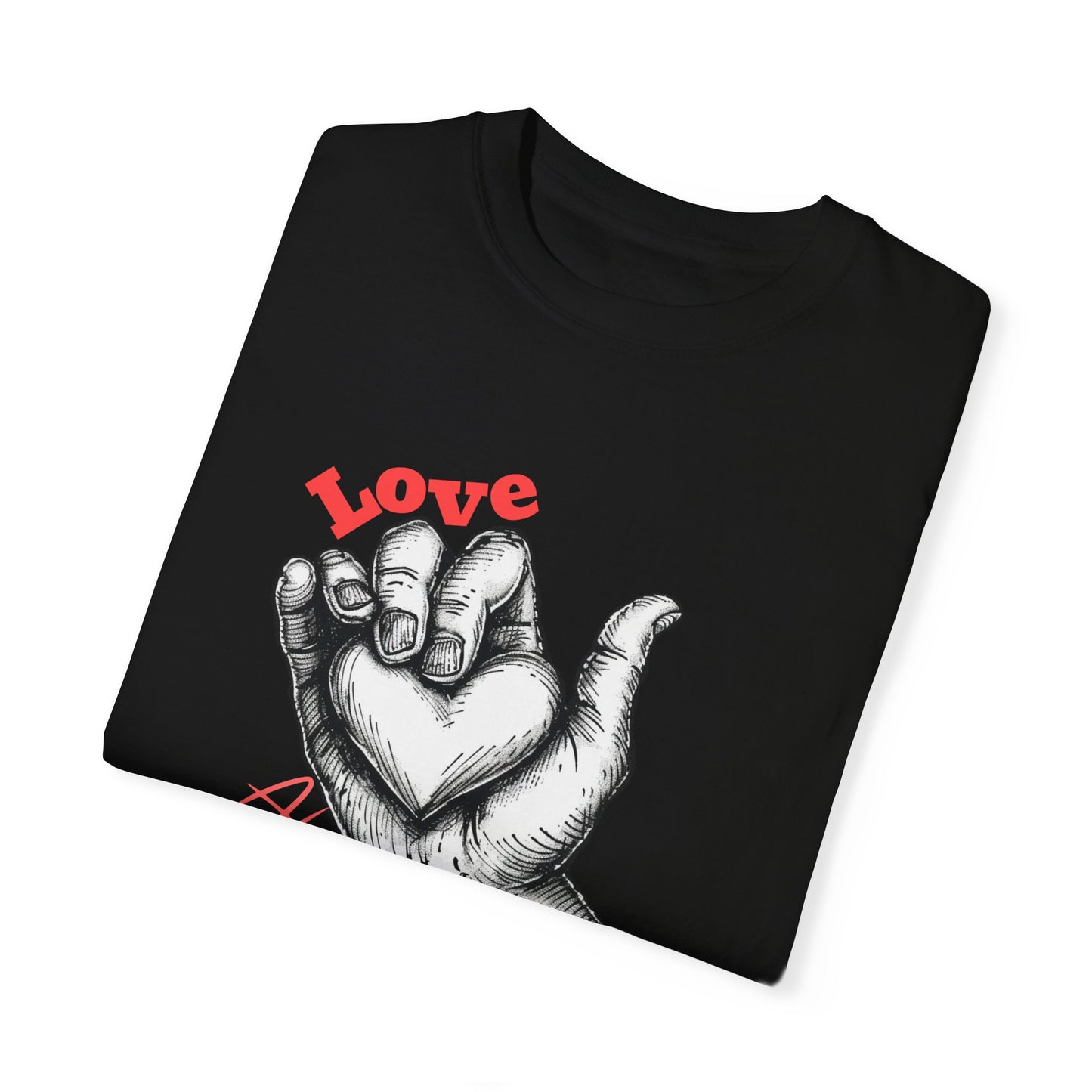 Love Always Hand Holding Heart Graphic Shirt, Unique Romantic T-Shirt, Heartwarming Love Tee, Thoughtful Gift for Loved Ones